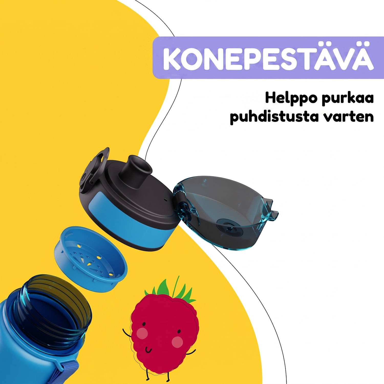 schmatzfatz-juomapullo urheilupullo 500 ml 24 cm Tritan 500 ml | Blue Bees