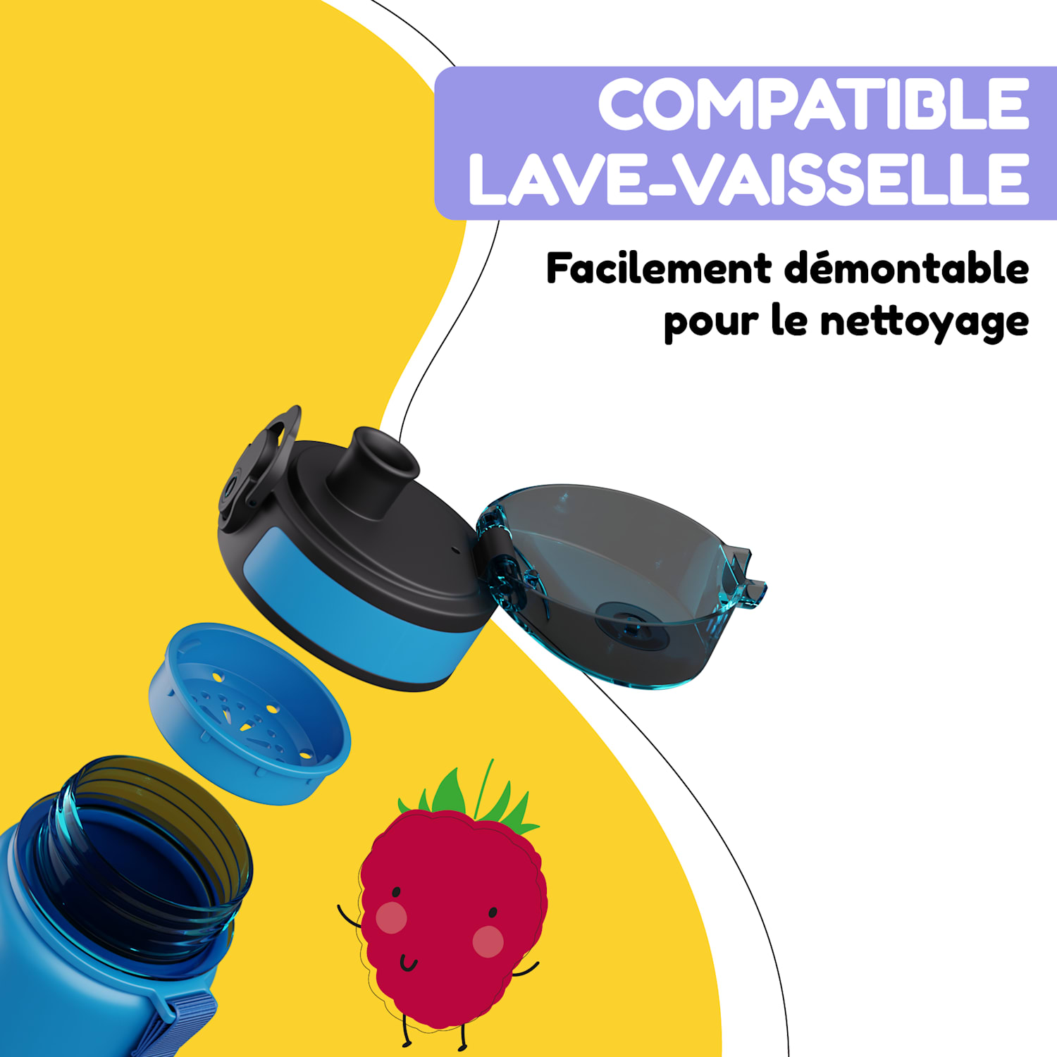 schmatzfatz gourde de sport 500 ml 24 cm Tritan 