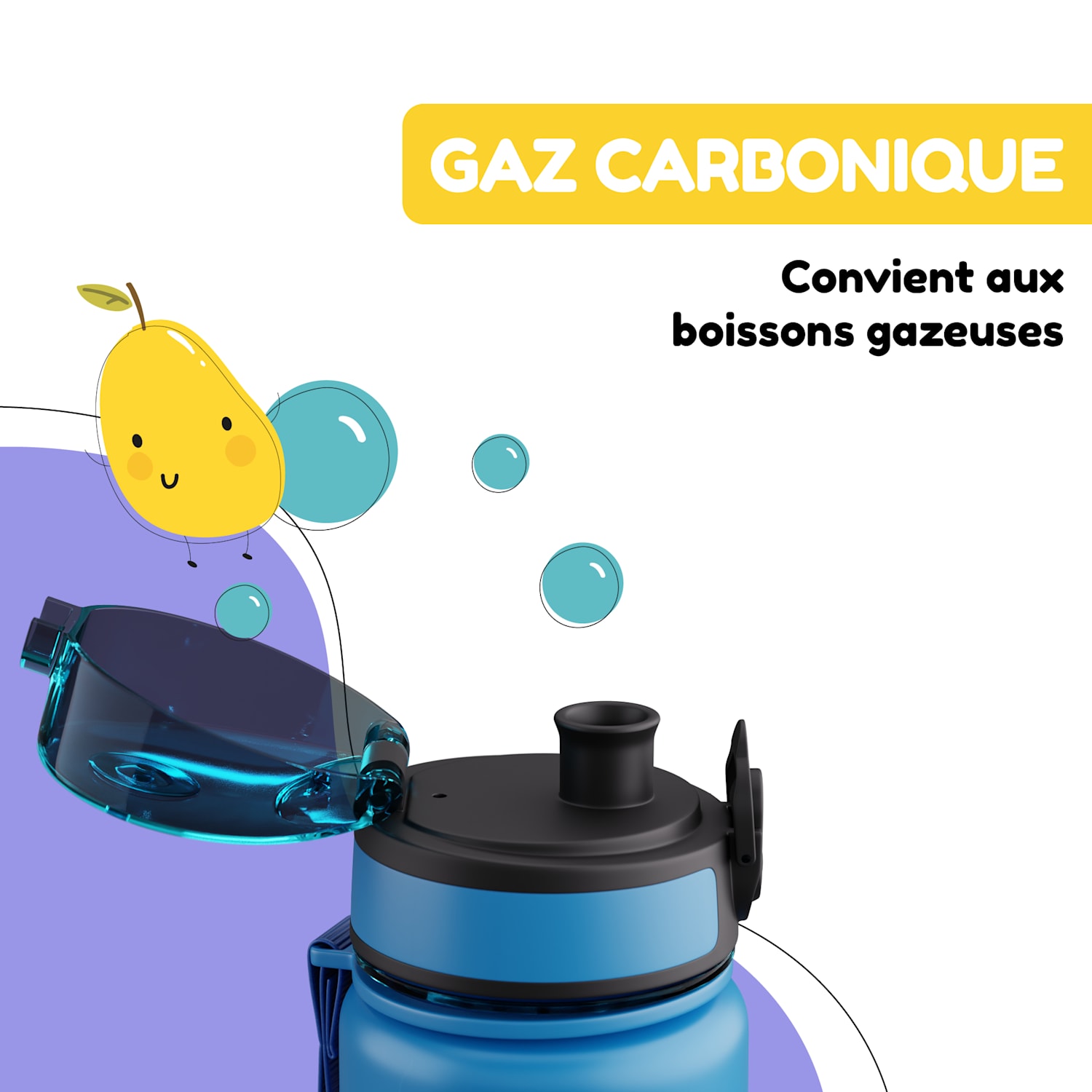 schmatzfatz gourde de sport 500 ml 24 cm Tritan 