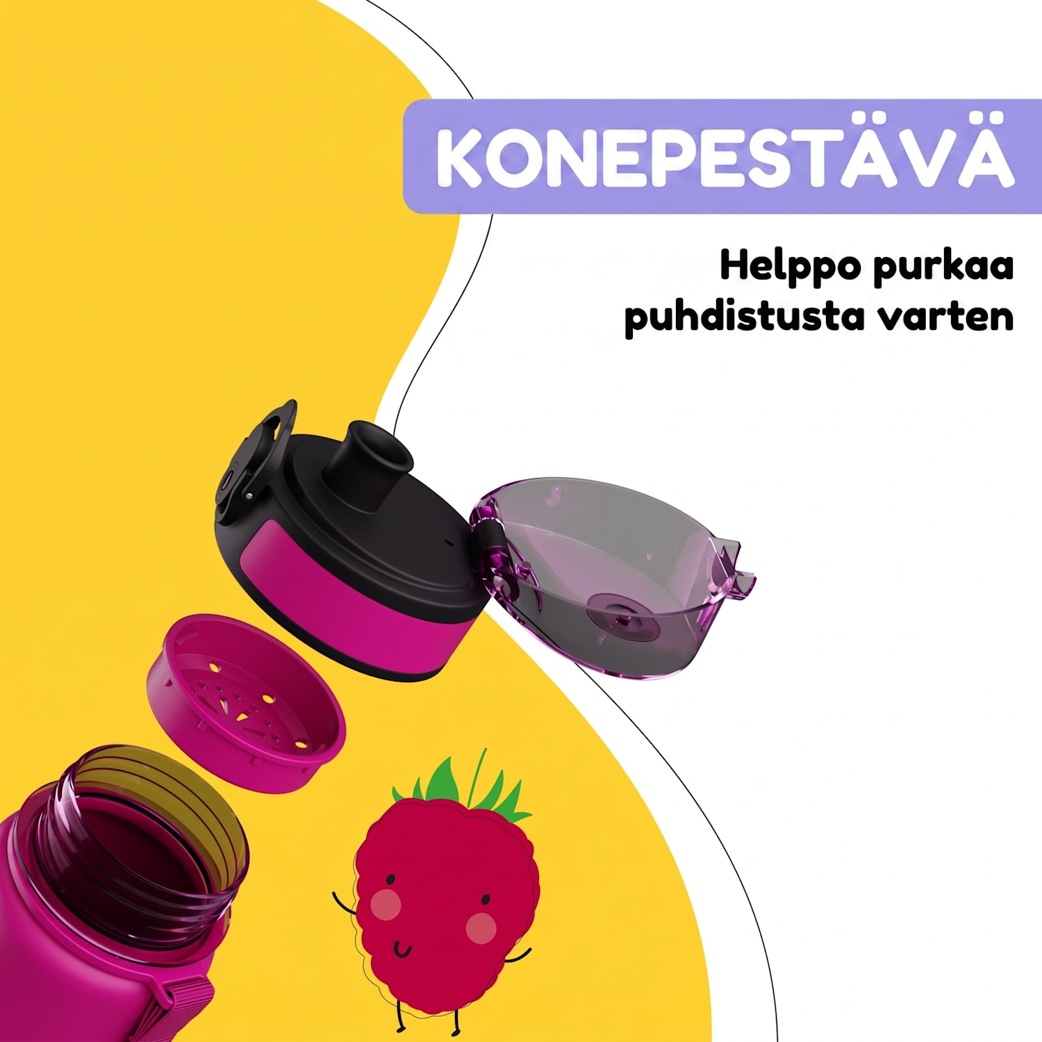 schmatzfatz-juomapullo urheilupullo 500 ml 24 cm Tritan 500 ml | Purple Sun