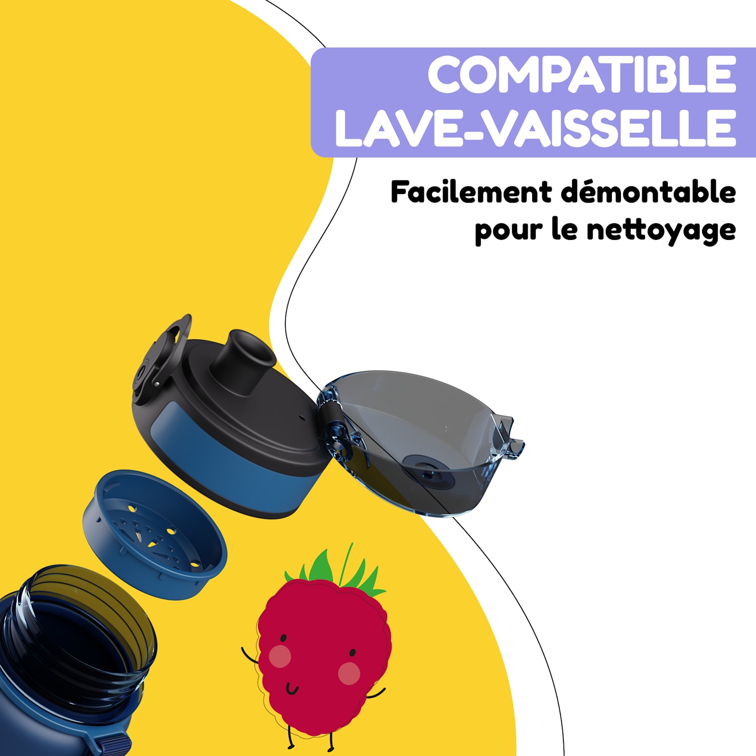 Schmatzfatz drinkfles sportfles 500 ml 24 cm tritan 500 ml | Navy Space