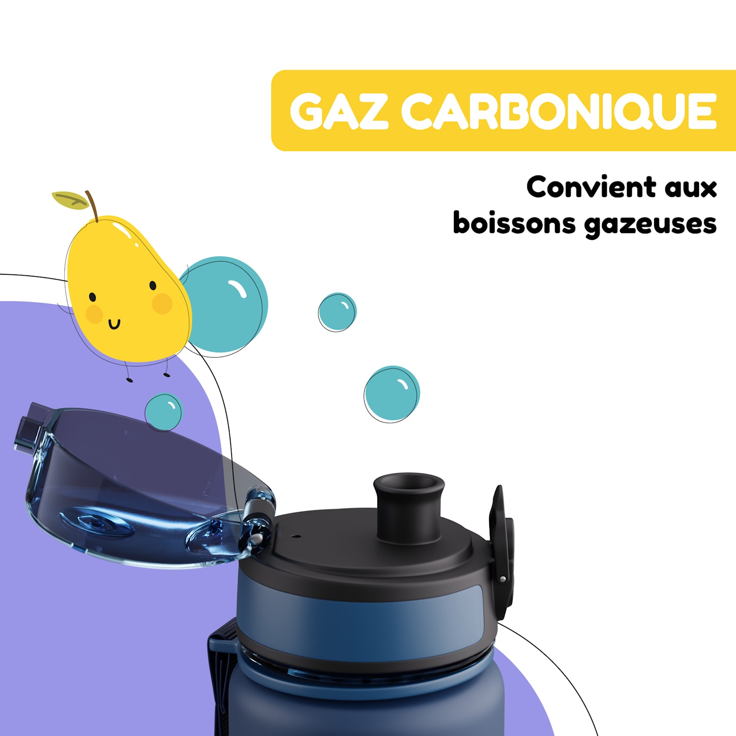 Schmatzfatz drinkfles sportfles 500 ml 24 cm tritan 500 ml | Navy Space