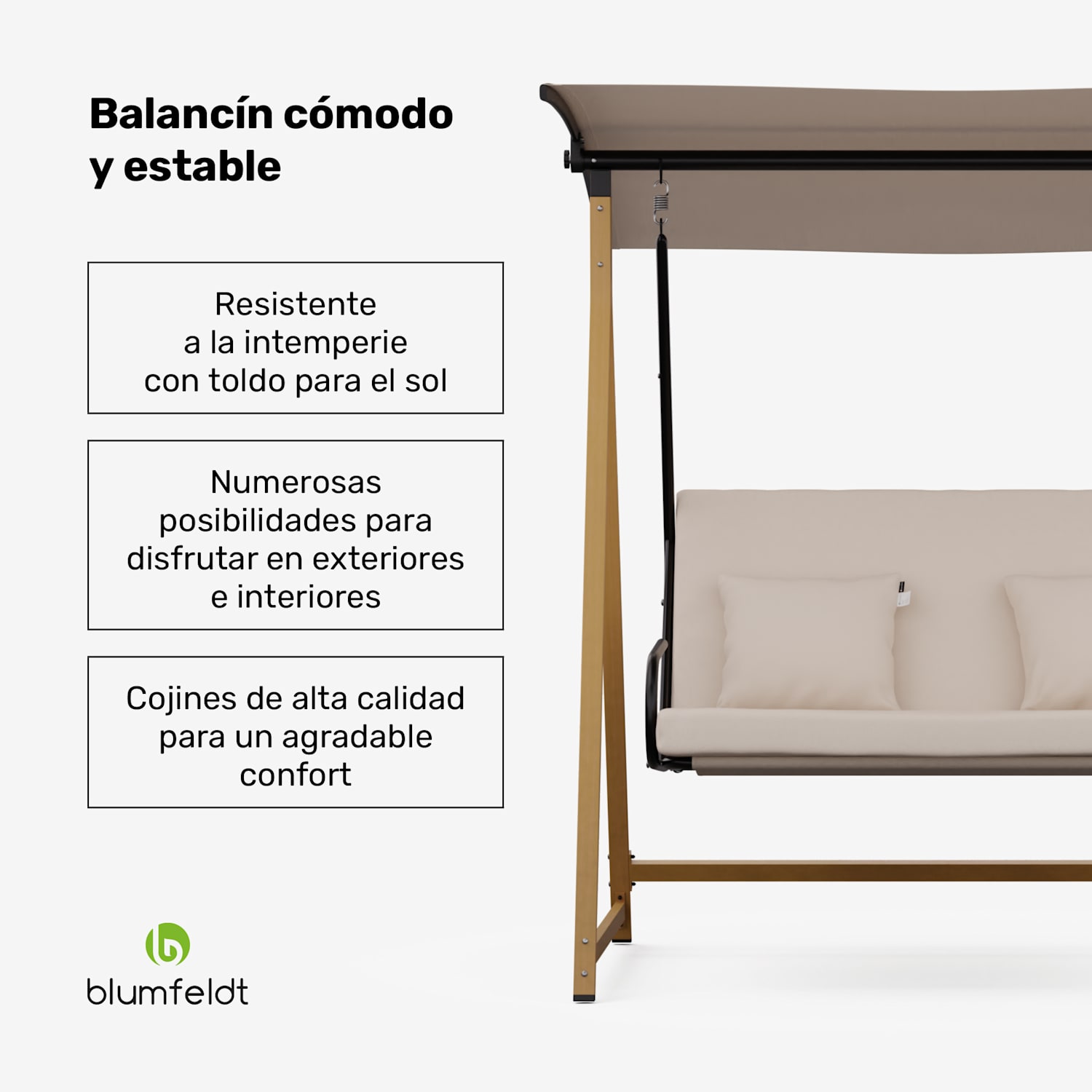 ZenGrove balancín 2 plazas ajustable individualmente acero con recubrimiento en polvo resistente a la intemperie 