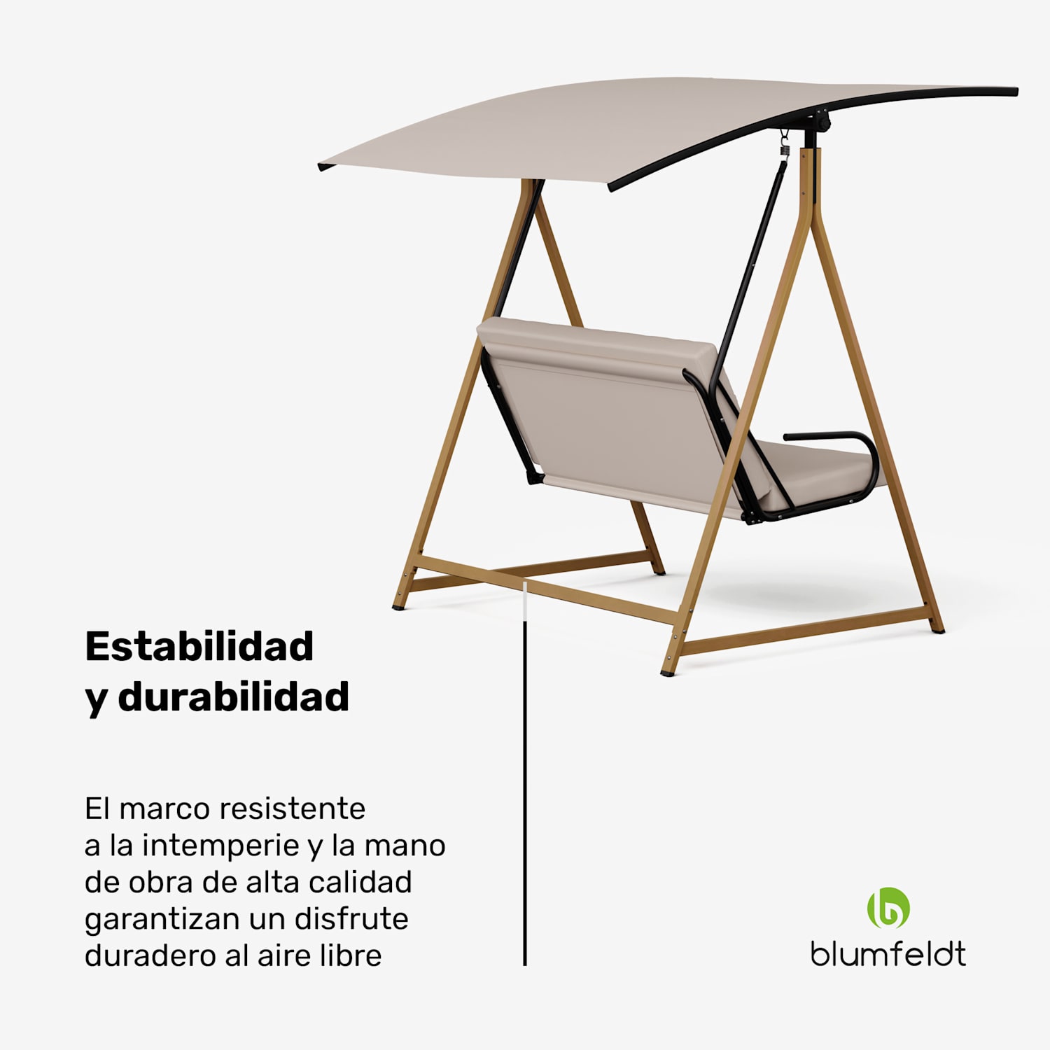 ZenGrove balancín 2 plazas ajustable individualmente acero con recubrimiento en polvo resistente a la intemperie 