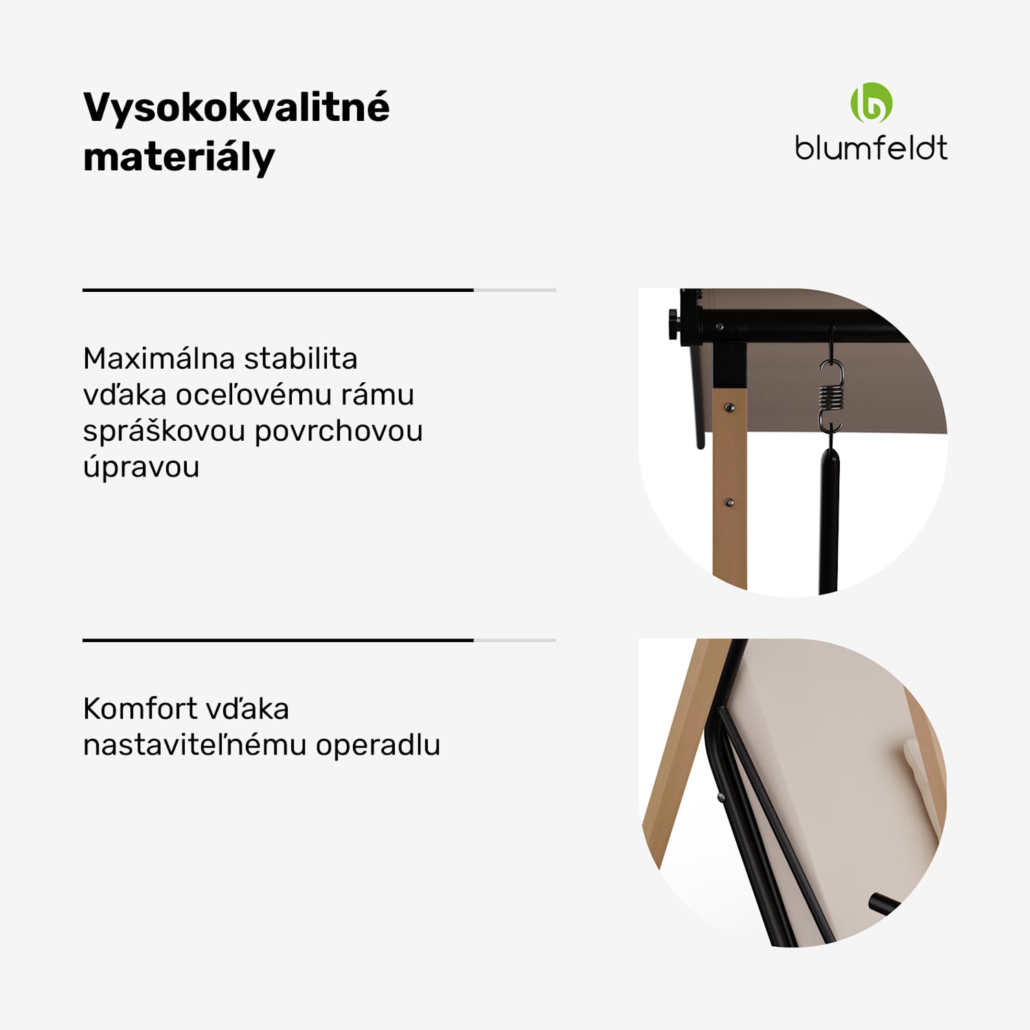 ZenGrove, hollywoodska hojdačka, 3-miestna, individuálne nastaviteľná, oceľ s práškovou povrchovou úpravou, odolná voči poveternostným vplyvom 