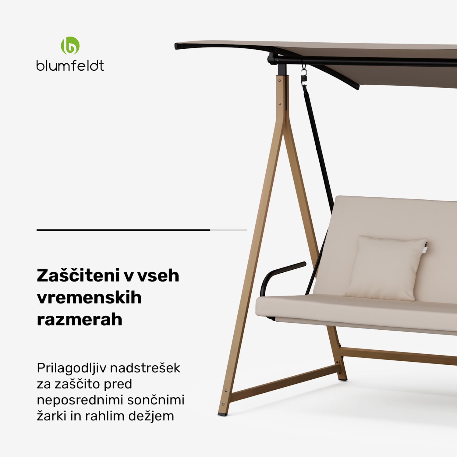 ZenGrove, hollywoodska gugalnica, 3-sedežna, individualno nastavljiva, prašno lakirano jeklo, odporna na vremenske vplive 