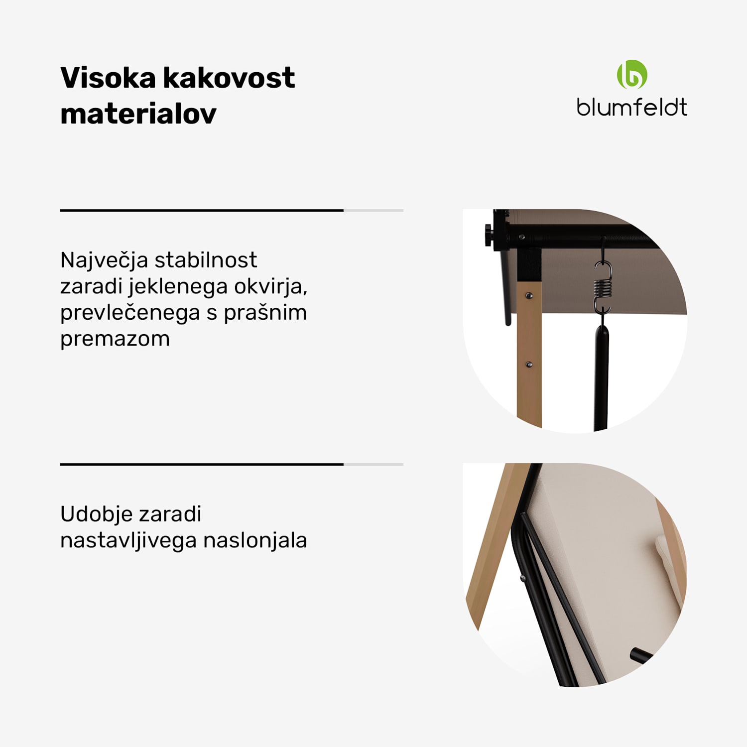 ZenGrove, hollywoodska gugalnica, 3-sedežna, individualno nastavljiva, prašno lakirano jeklo, odporna na vremenske vplive 
