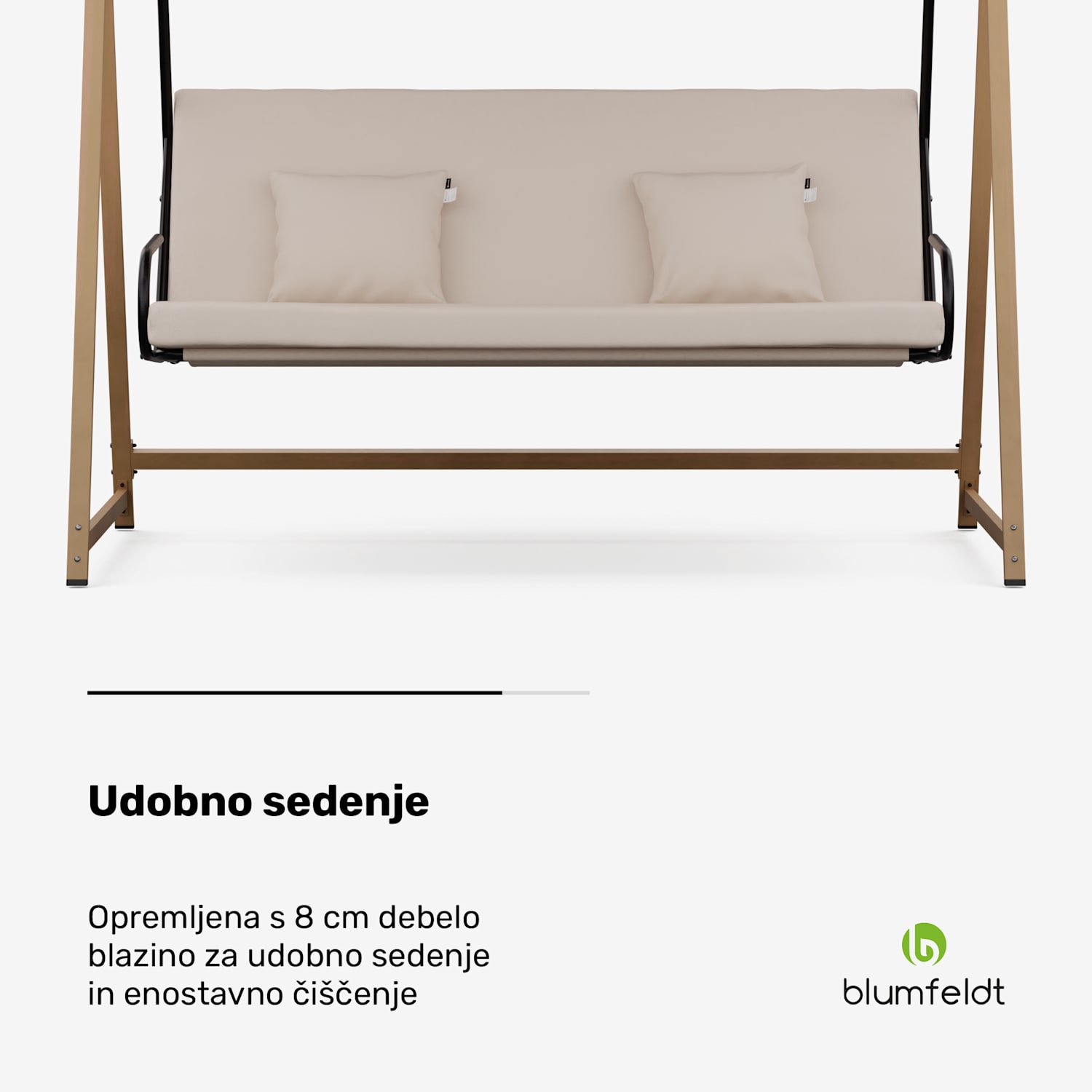 ZenGrove, hollywoodska gugalnica, 3-sedežna, individualno nastavljiva, prašno lakirano jeklo, odporna na vremenske vplive 