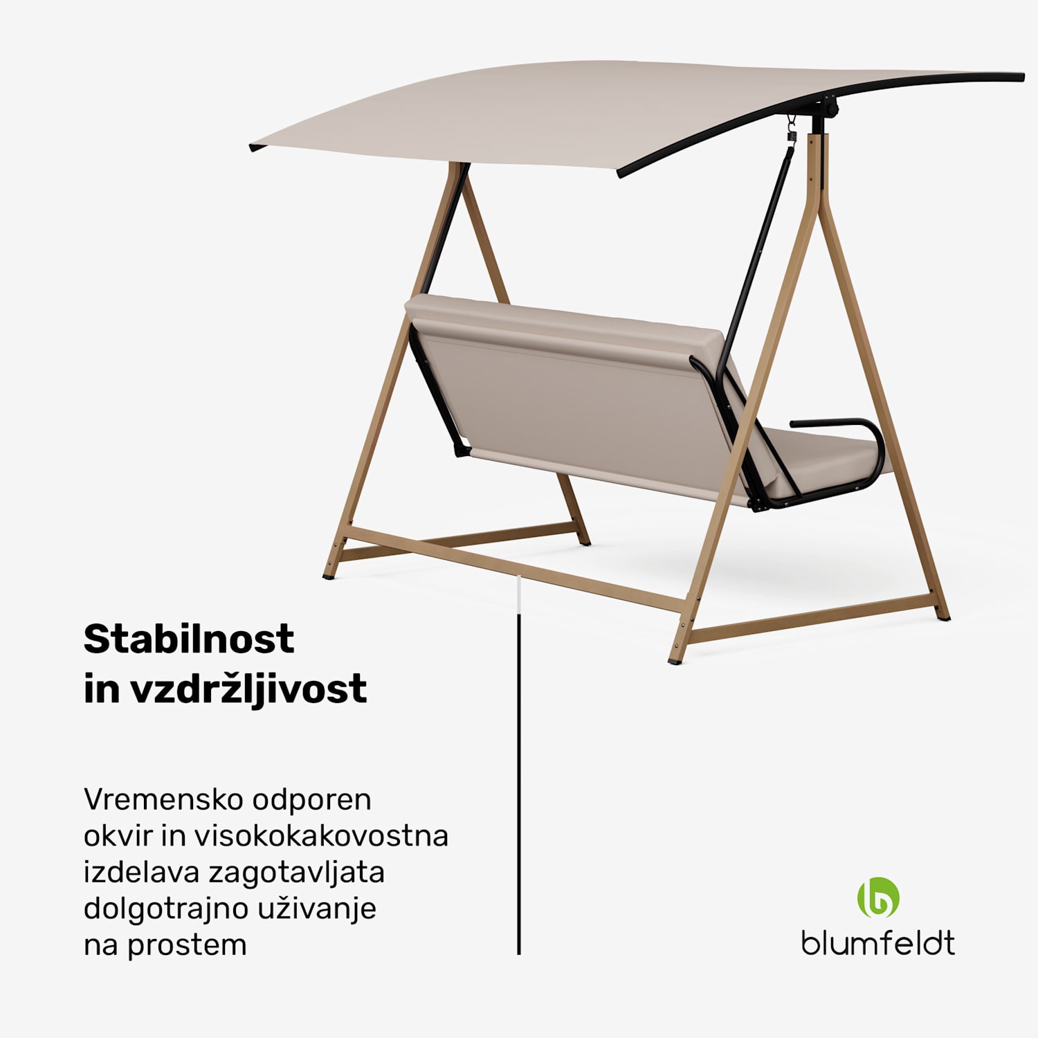 ZenGrove, hollywoodska gugalnica, 3-sedežna, individualno nastavljiva, prašno lakirano jeklo, odporna na vremenske vplive 