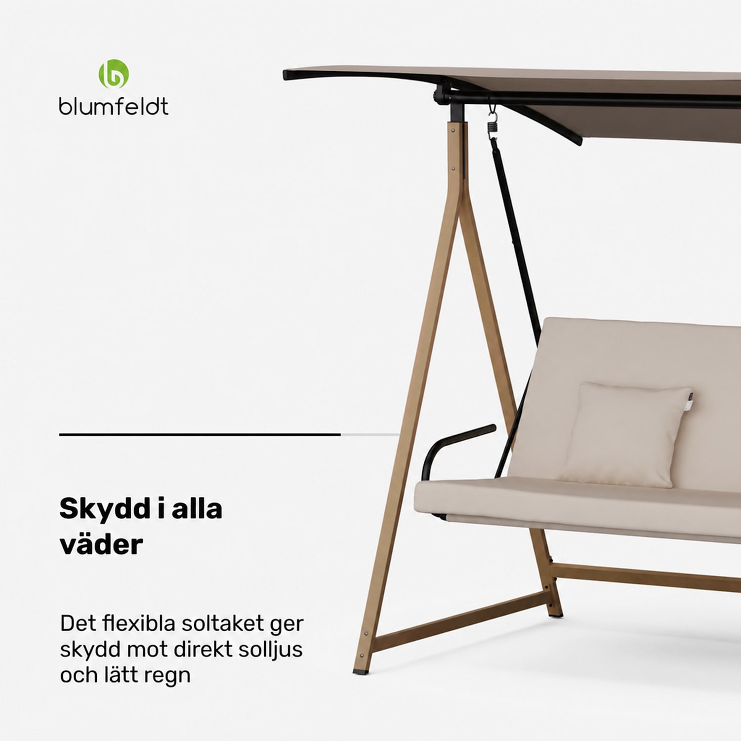 ZenGrove Hammock 3-sits individuellt justerbar pulverlackerat stål väderbeständig 