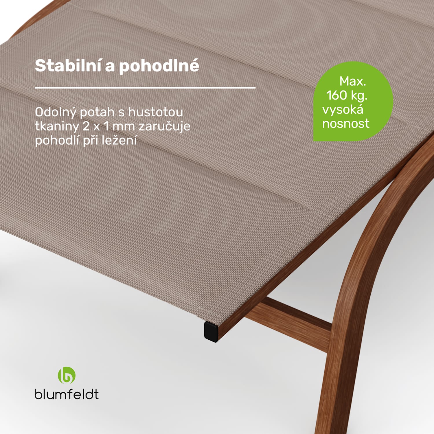 Lounger Limala, lehátko, nosnost 160 kg, 5stupňové polohovatelné opěradlo, kolečka Béžová