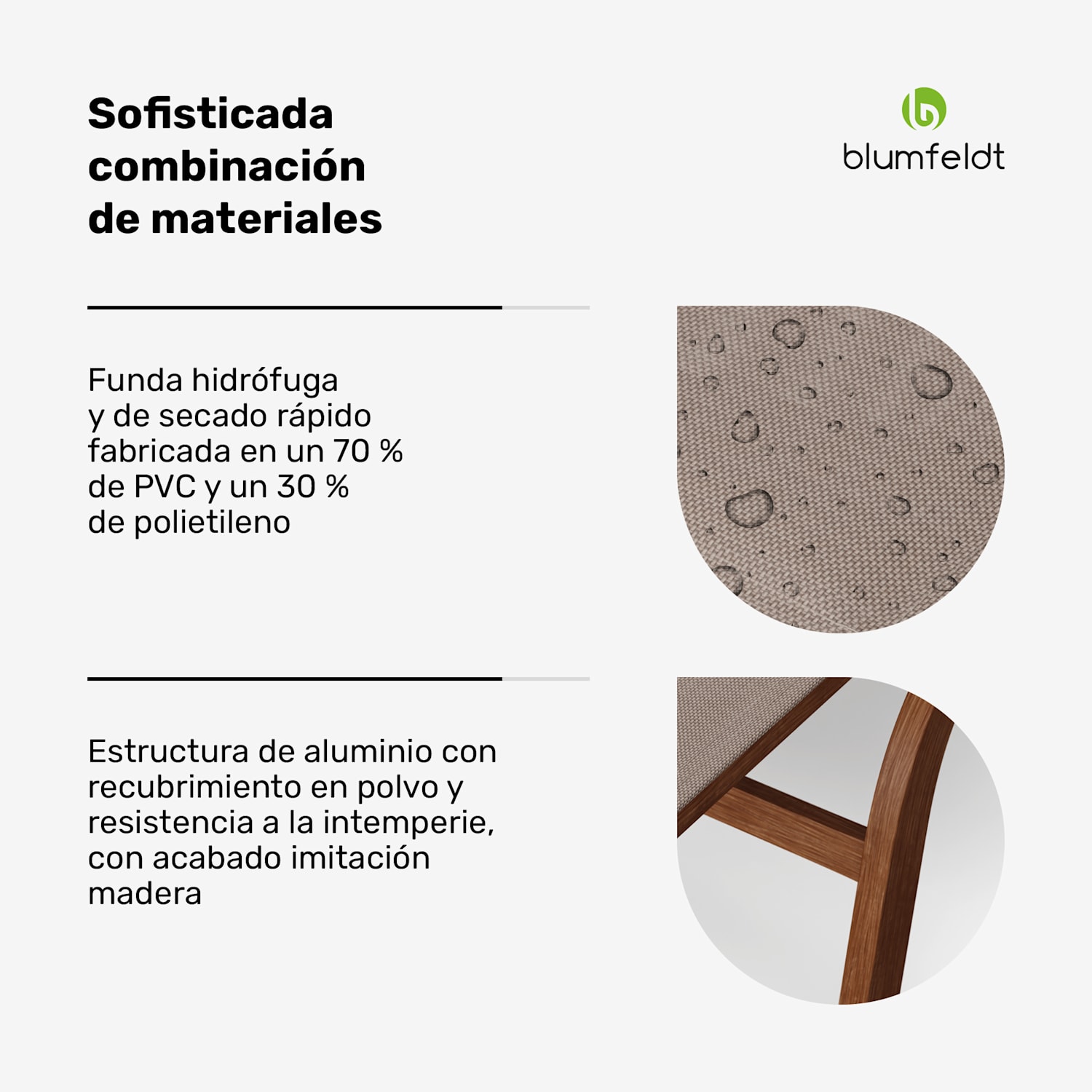 Tumbona Limala Tumbona 160 kg de capacidad de carga Respaldo regulable en 5 niveles Ruedas Beige
