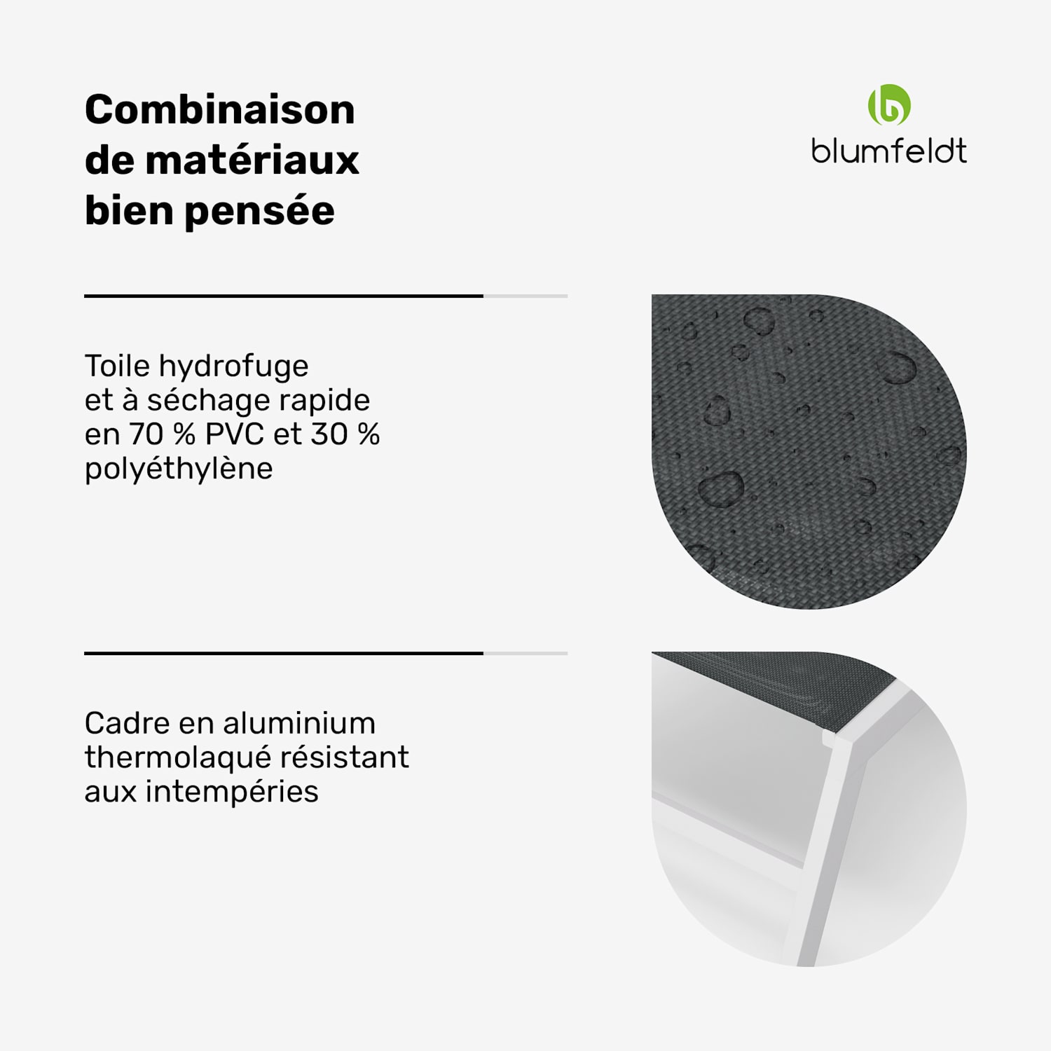 Lounger Renazzo XXL Chaise longue capacité de charge 160 kg 5 positions hydrofuge 