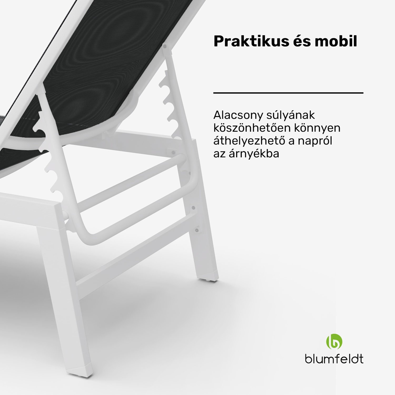 Lounger Renazzo XXL, nyugágy, 160 kg teherbírás, 5 fokozatú állítás, vízlepergető 