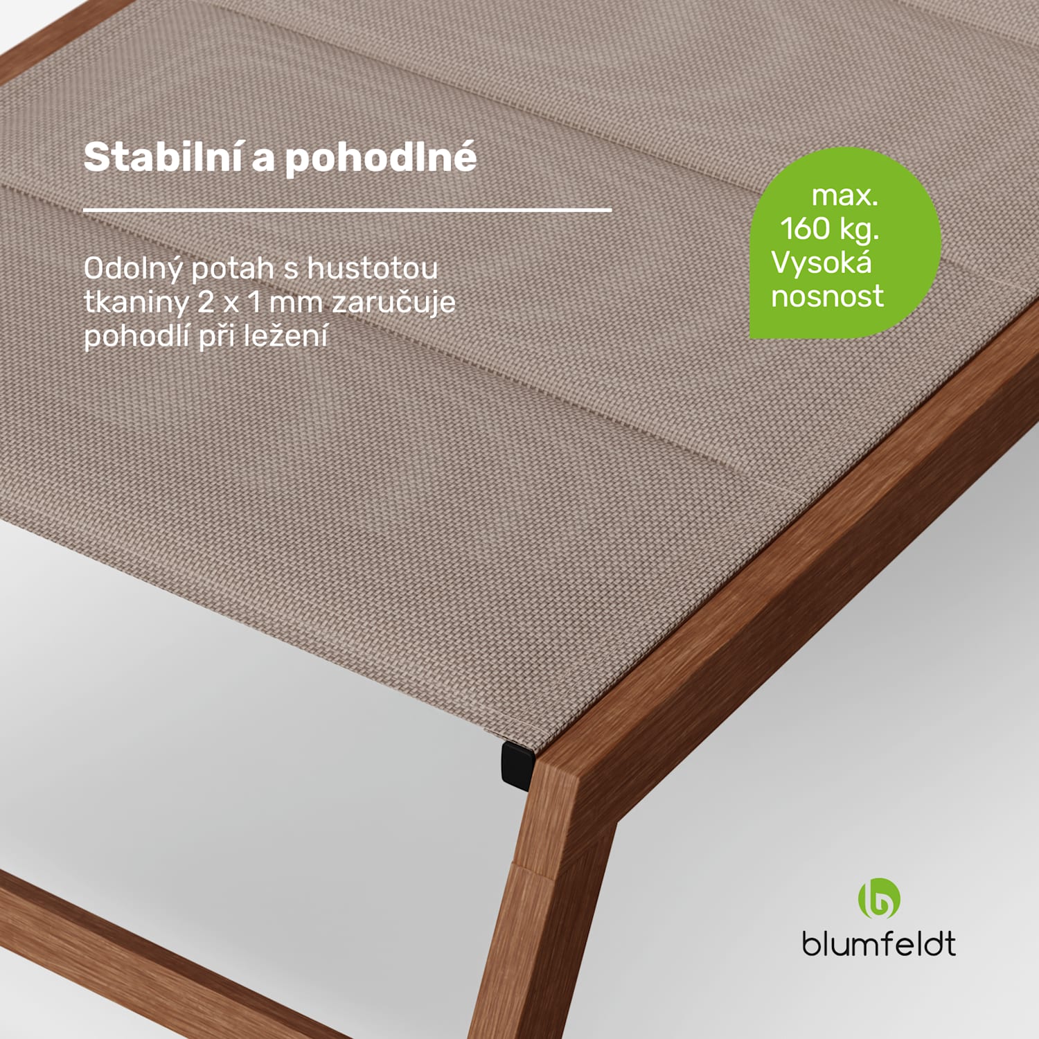 Lounger Renazzo, lehátko, nosnost 160 kg, 5stupňové nastavení, vodoodpudivé 