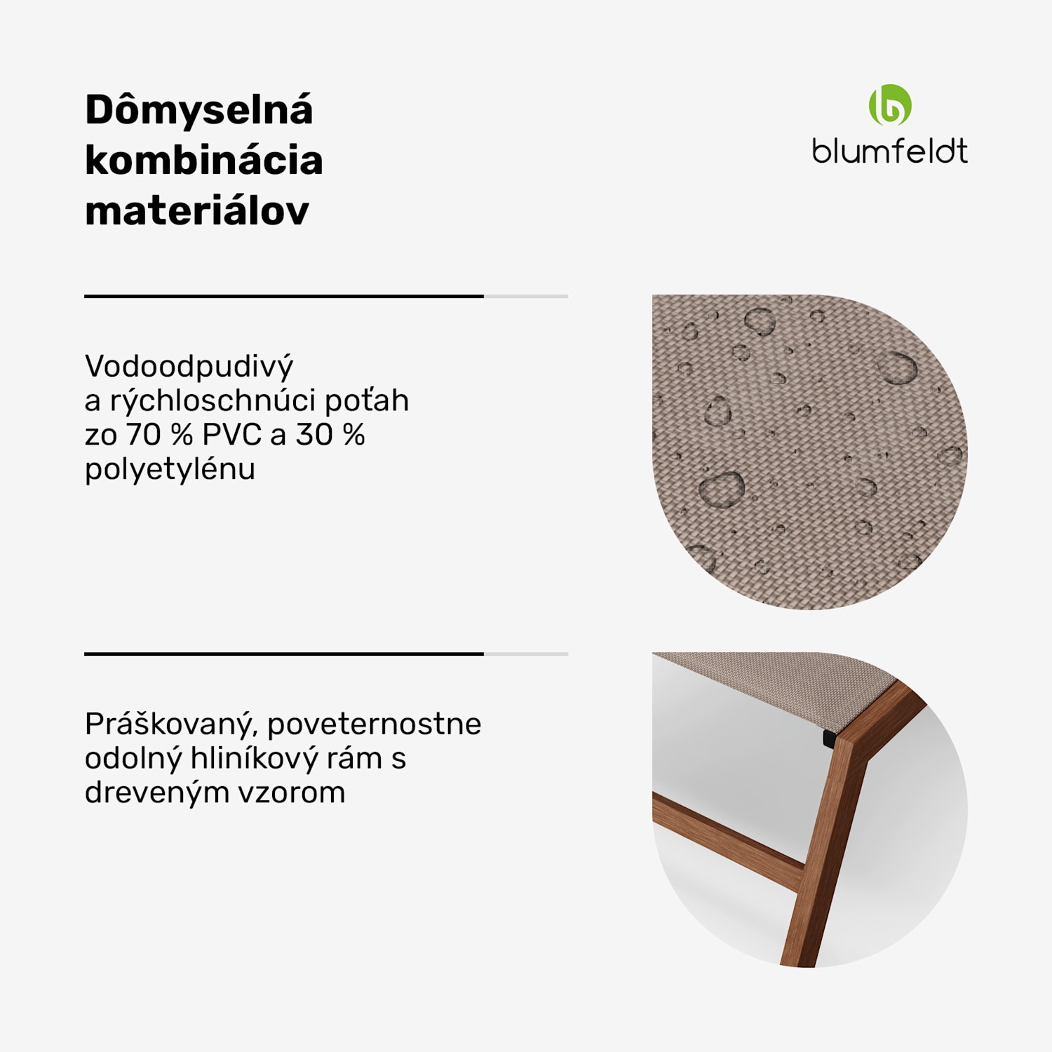 Lounger Renazzo, lehátko, nosnosť 160 kg, 5-stupňové nastavenie, vodoodpudivé, jednoduché čistenie 