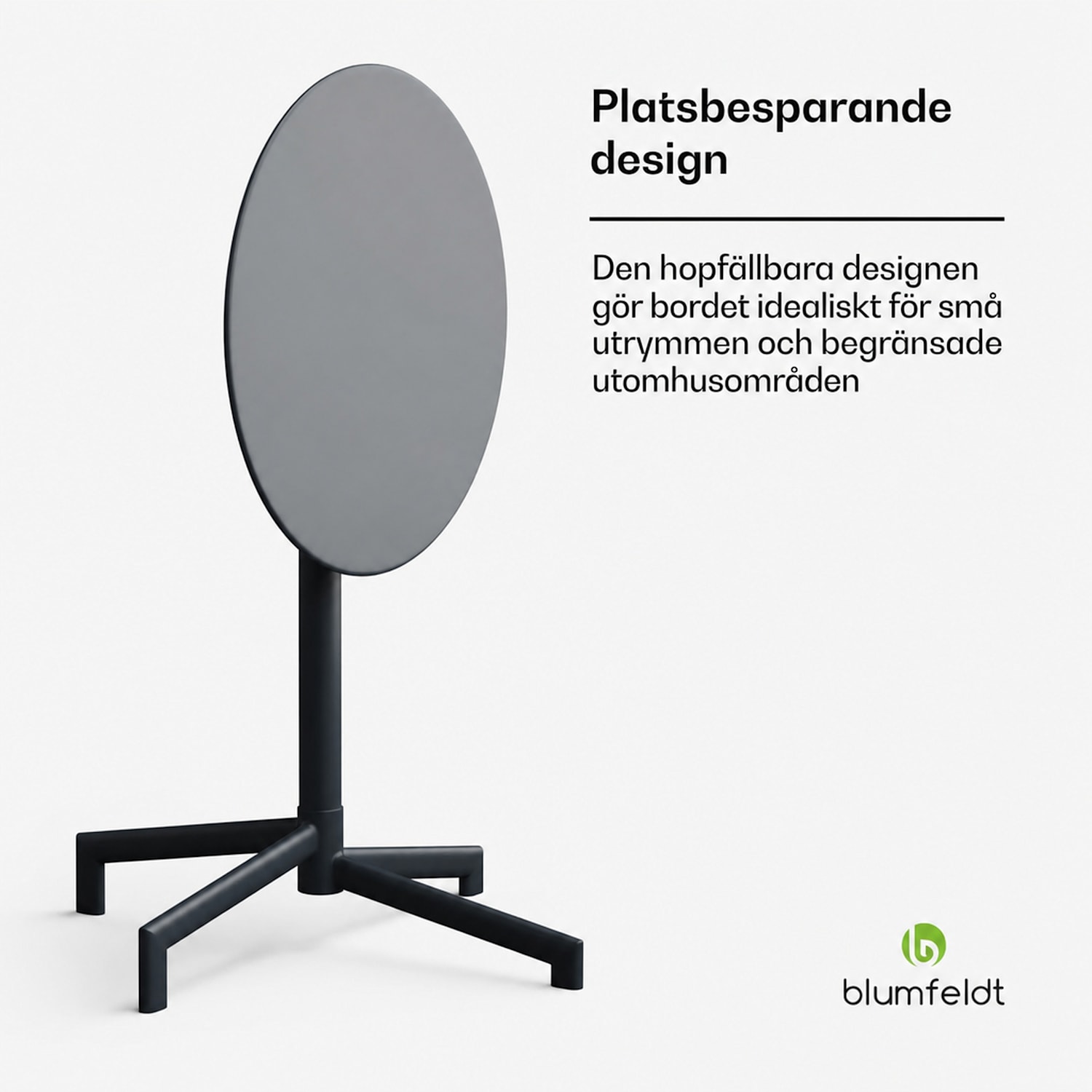UrbanEdge bistrotbord | ståbord | 60 cm | hopfällbart | pulverlackerat | väderbeständigt 