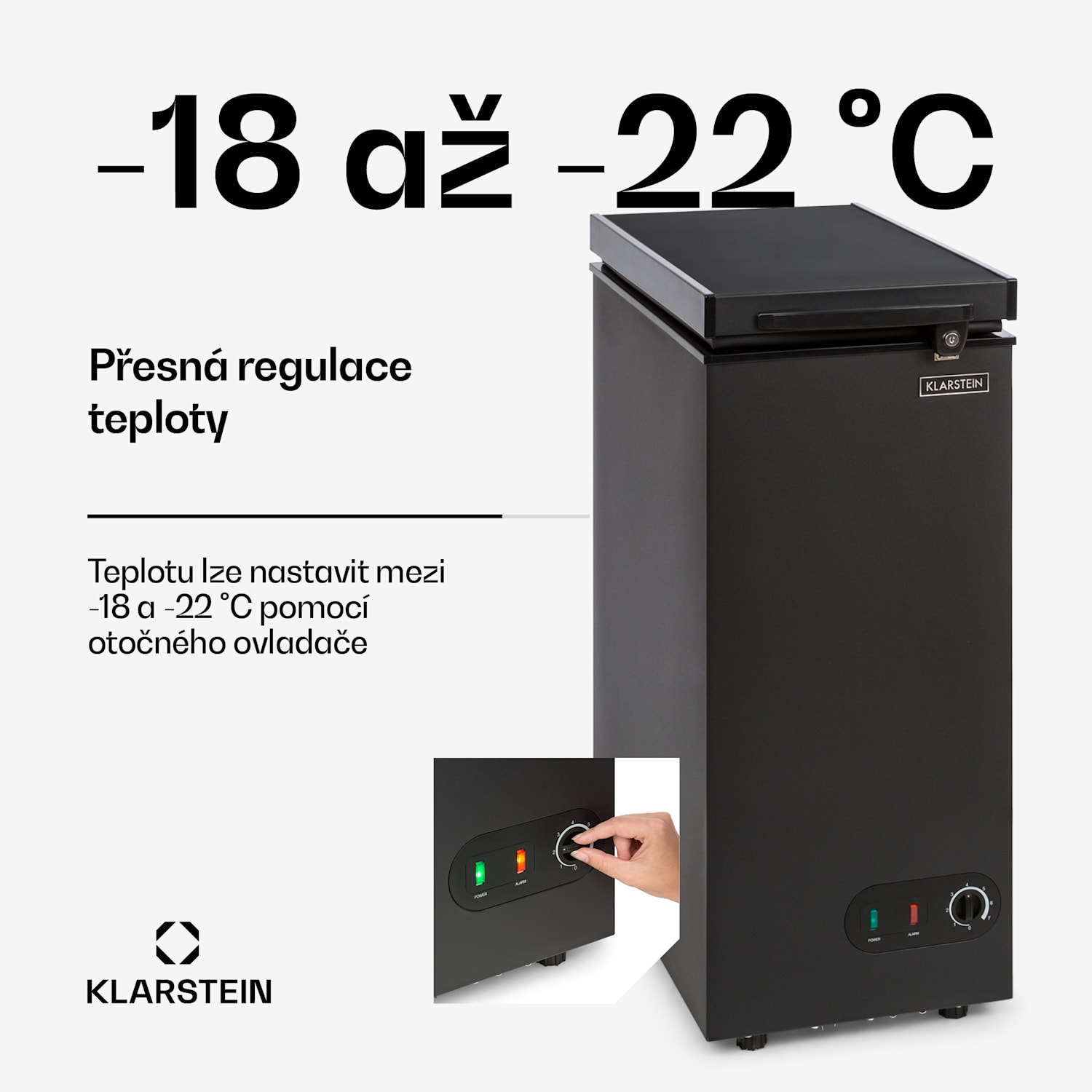 Iceblokk 51, mrazák, volně stojící, 51 l, energetická třída F, uzamykatelný, černý 50 litrů | Negro