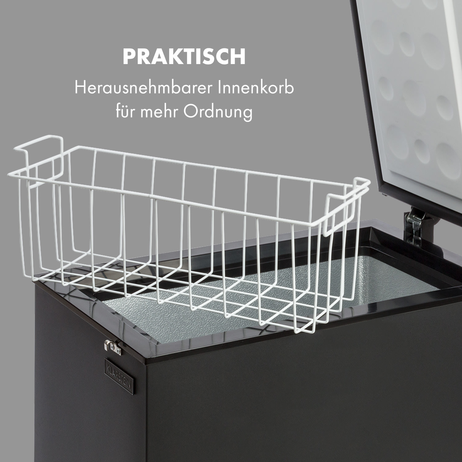 Iceblokk 50 Gefriertruhe freistehend 51 L Korb abschließbar 