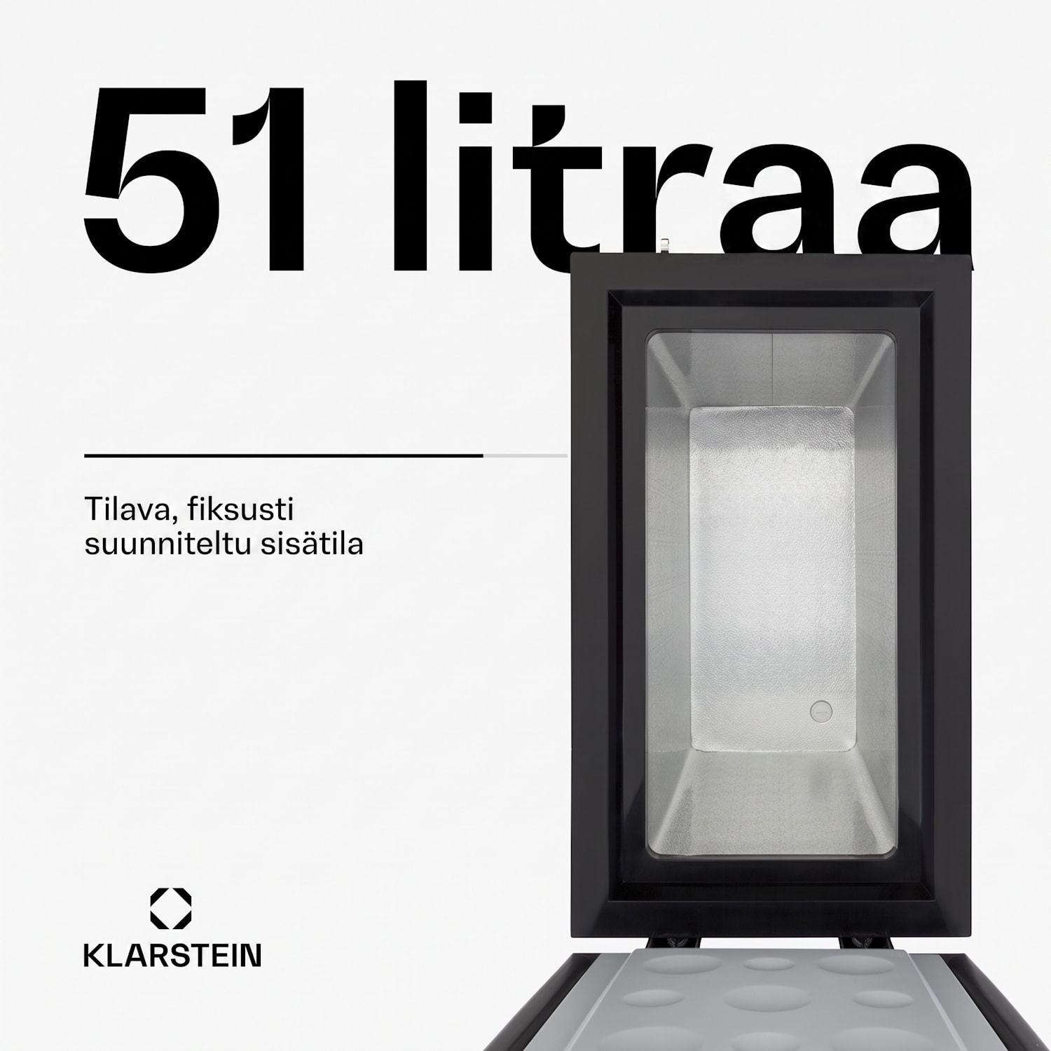 Iceblokk 50 -pakastearkku vapaasti seisova 51 litraa kori lukittava 51 L | Musta