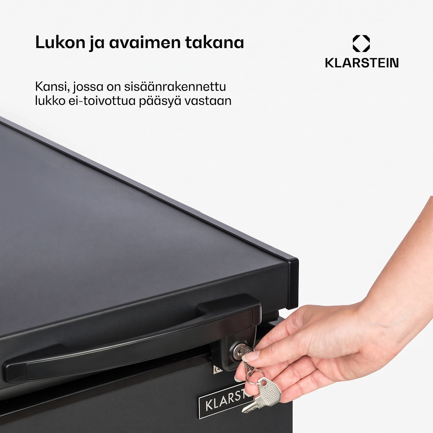 Iceblokk 50 -pakastearkku vapaasti seisova 51 litraa kori lukittava 51 L | Musta