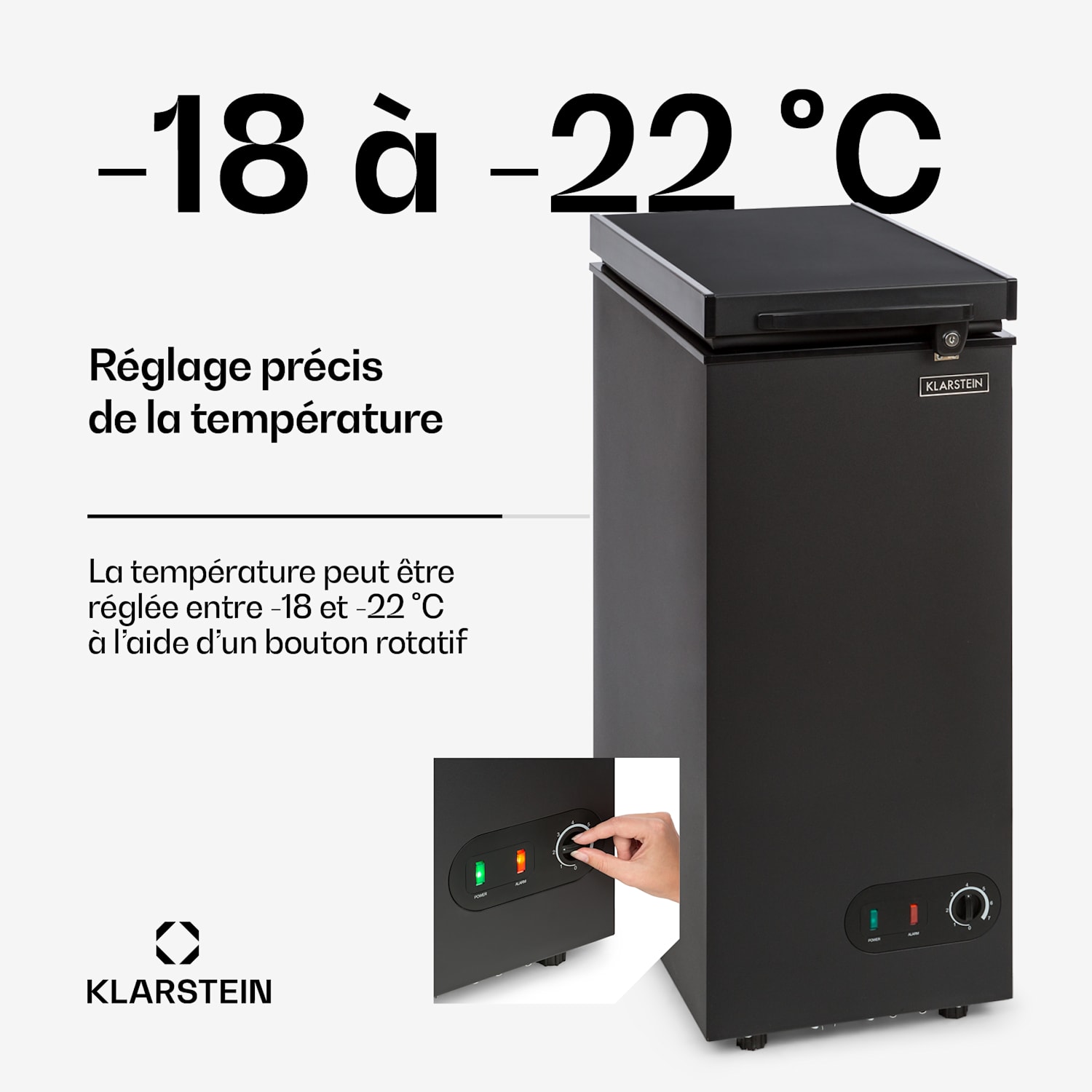 Iceblokk 50 diepvrieskist vrijstaand 51 L mand afsluitbaar 50 litrov | Črna