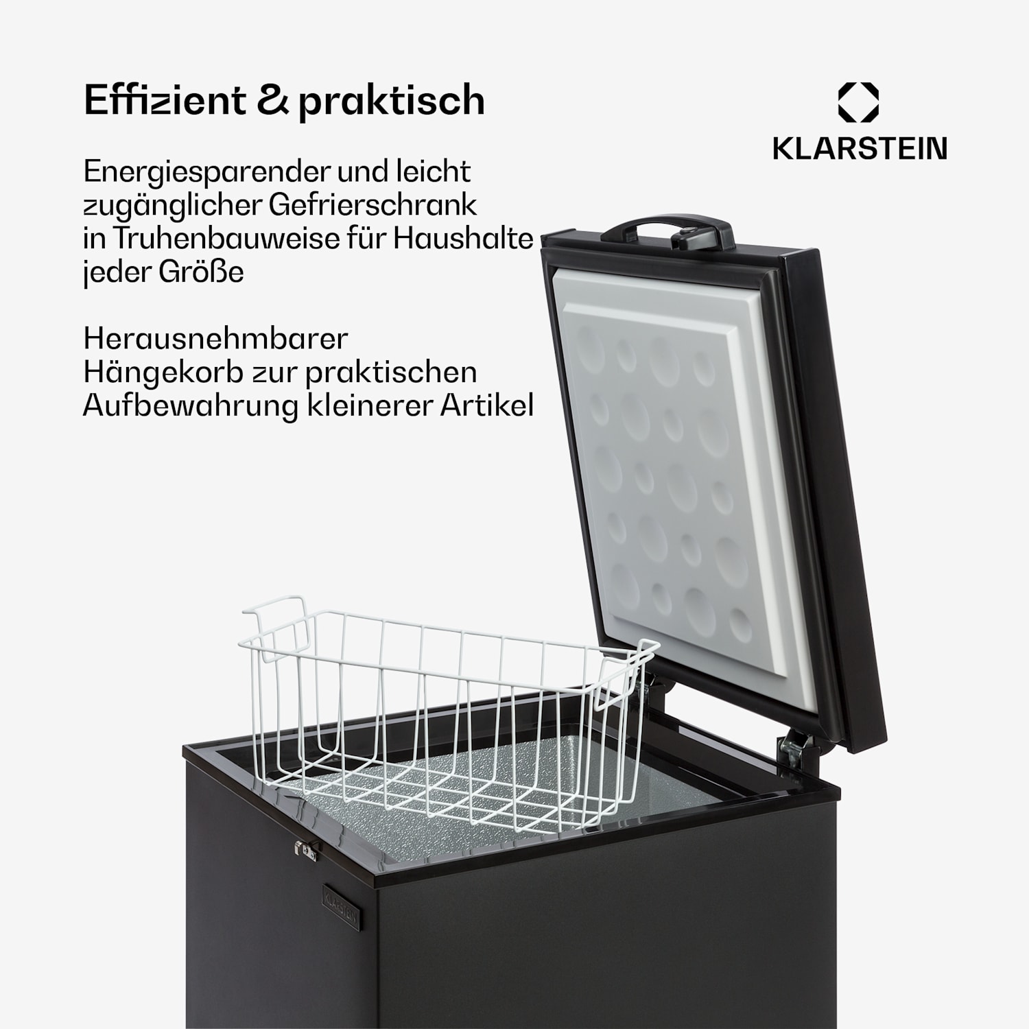 Iceblokk 80 Gefriertruhe freistehend 78 L Korb abschließbar 