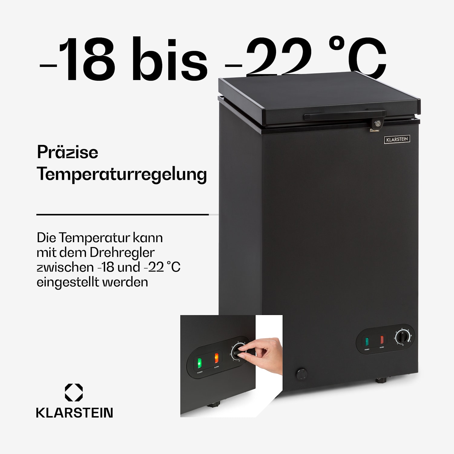 Iceblokk 80 Gefriertruhe freistehend 78 L Korb abschließbar 