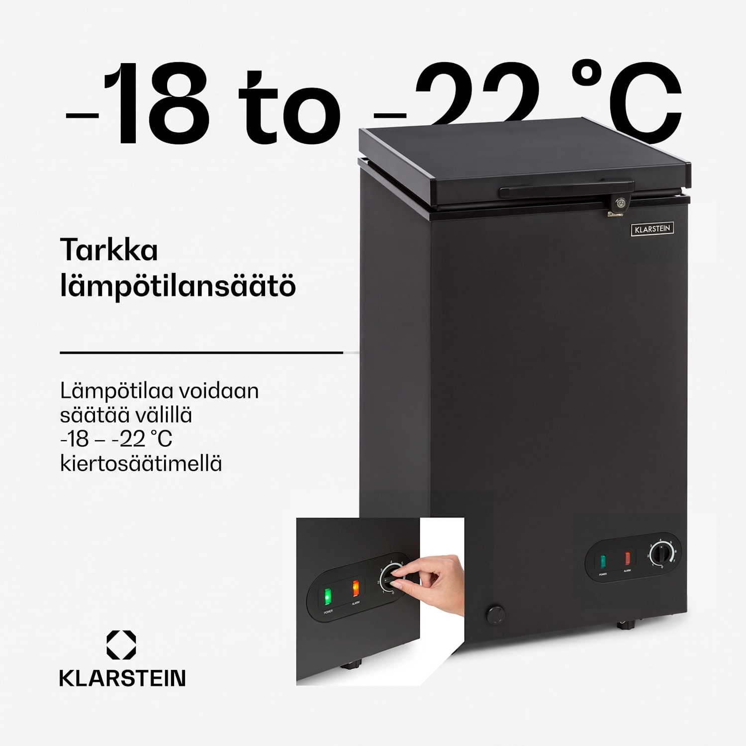 Iceblokk 80 -pakastearkku vapaasti seisova 78 litraa kori lukittava 