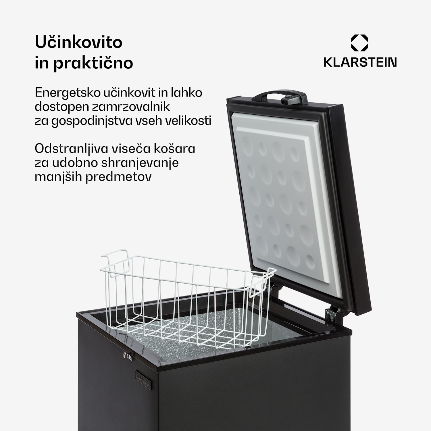 Iceblokk 80, zamrzovalnik, prostostoječi, 78 litrov, zaklepanje, energijski razred F, črna 