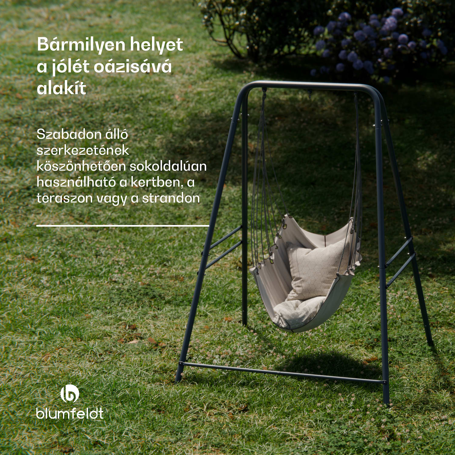 SwayStation Balance függőágy keret, korrózióálló, időjárásálló, beltéri/kültéri hely, 100 Kg-ig 