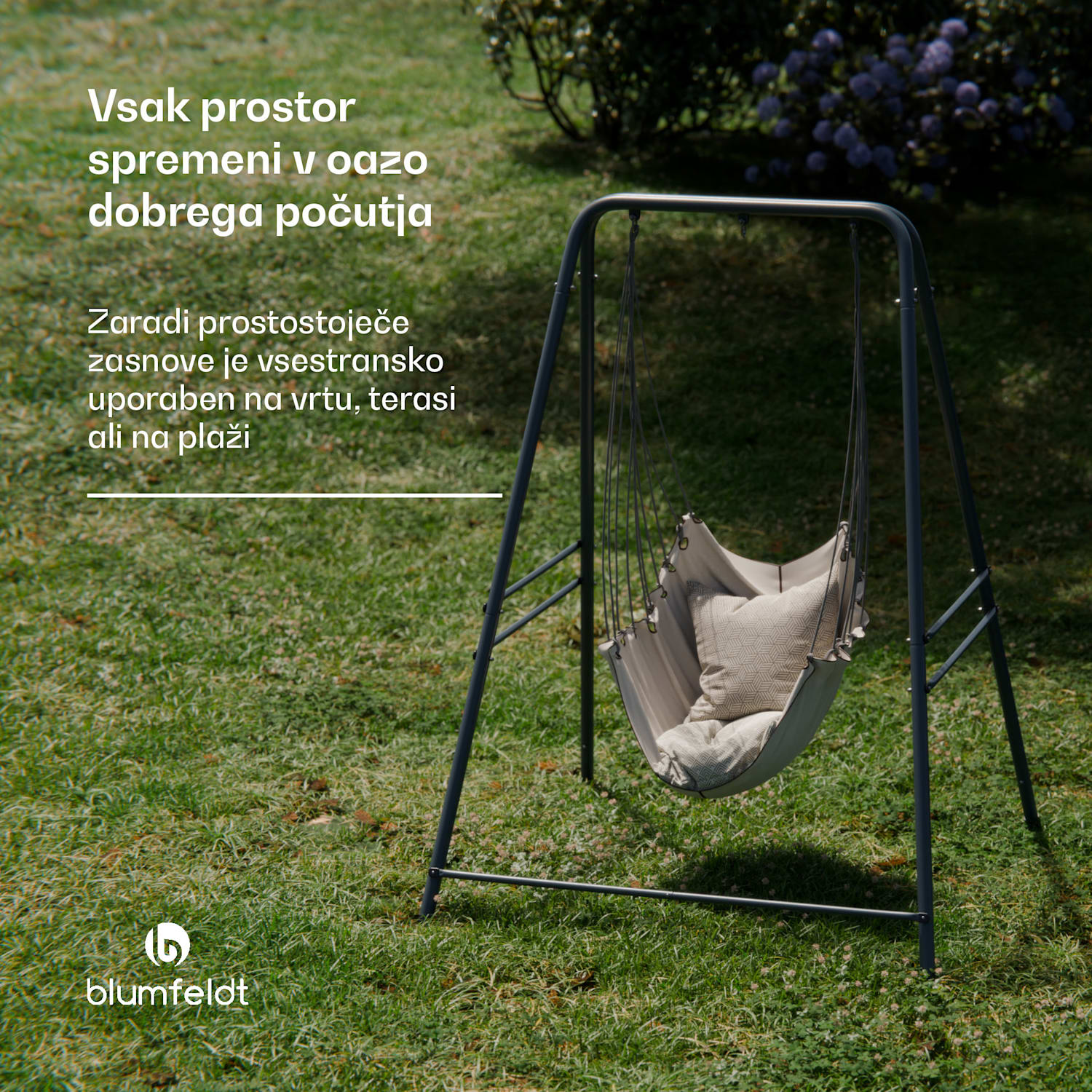 SwayStation Balance okvir za visečo mrežo, odporen proti koroziji, odporen na vremenske vplive, za notranjo in zunanjo uporabo, do 100 Kg 