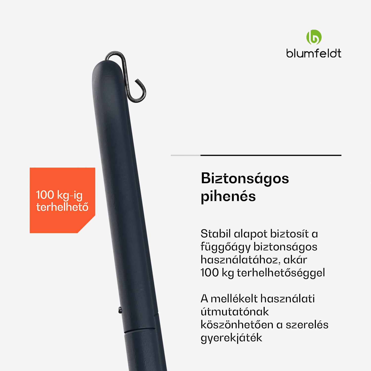 SwayStation Curve  függőágy keret, korrózióálló, időjárásálló, beltéri/kültéri felhasználás, 100 Kg-ig Curve