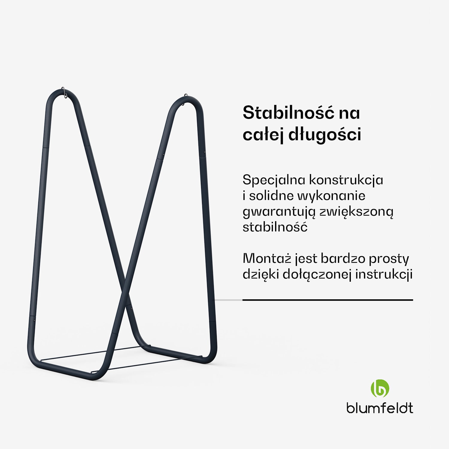 SwayStation Curve  stelaż na hamak, odporny na korozję, odporny na warunki atmosferyczne, do użytku wewnątrz/na zewnątrz, do 100 Kg Curve