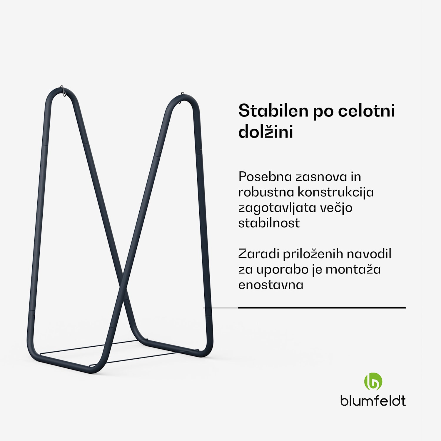 SwayStation Curve okvir za visečo mrežo, odporen proti koroziji, odporen na vremenske vplive, za notranjo in zunanjo uporabo, do 100 Kg Curve