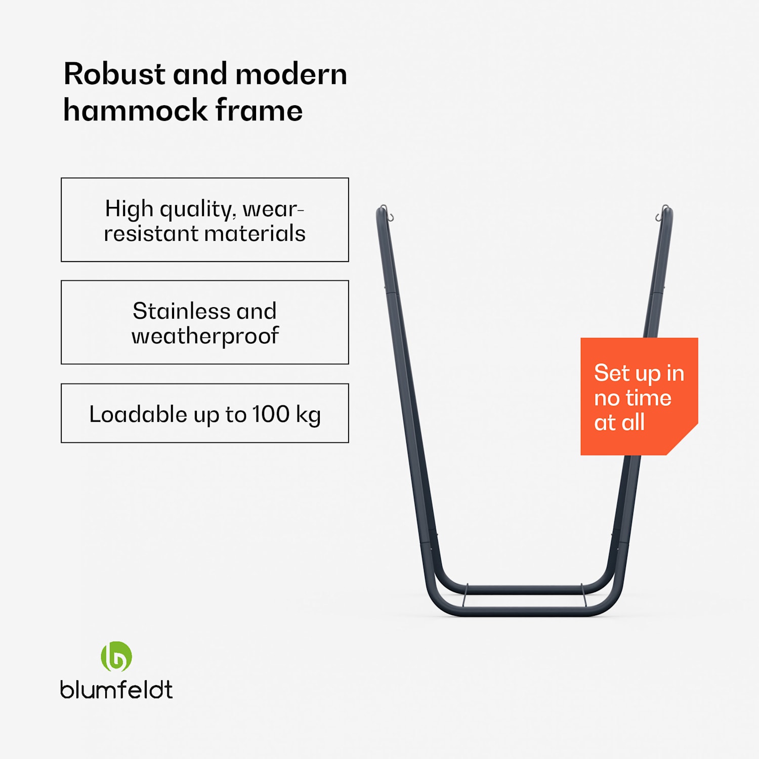 Riippumaton kehikko SwayStation Curve | ruostumaton | säänkestävä | sisä- ja ulkokäyttöön | max. 100 Kg Curve