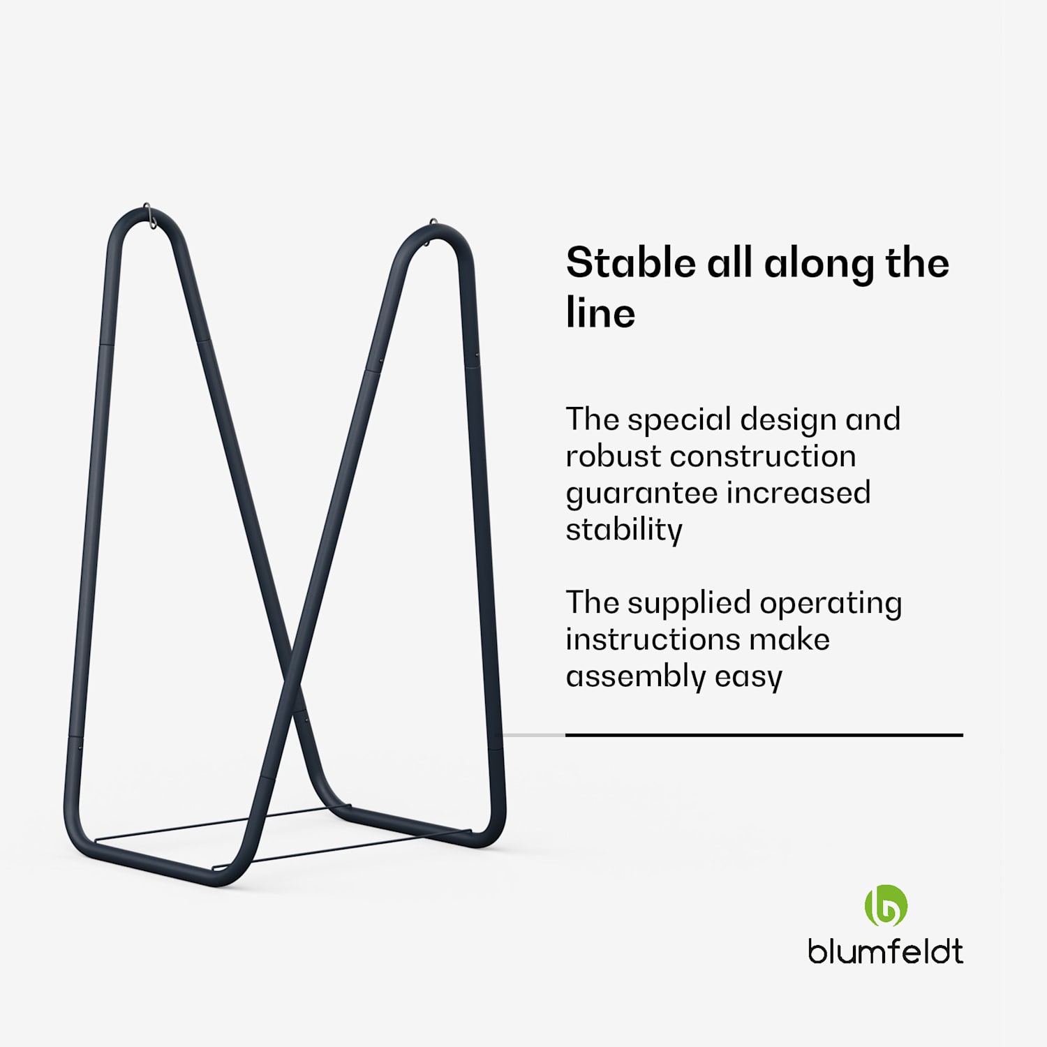 Riippumaton kehikko SwayStation Curve | ruostumaton | säänkestävä | sisä- ja ulkokäyttöön | max. 100 Kg Curve