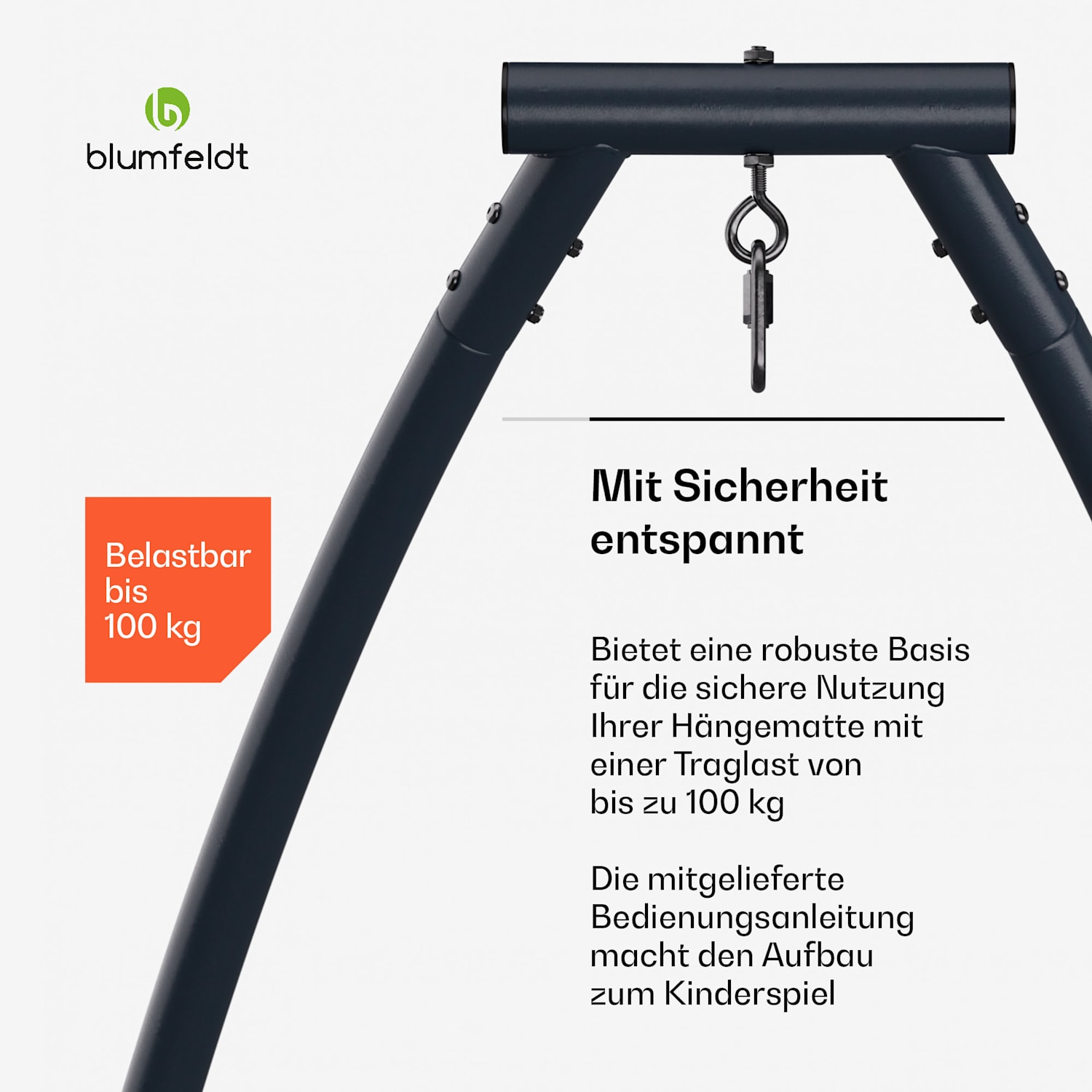 Hängemattengestell SwayStation Arch | rostfrei | wetterfest | Indoor/Outdoor | bis 100 Kg