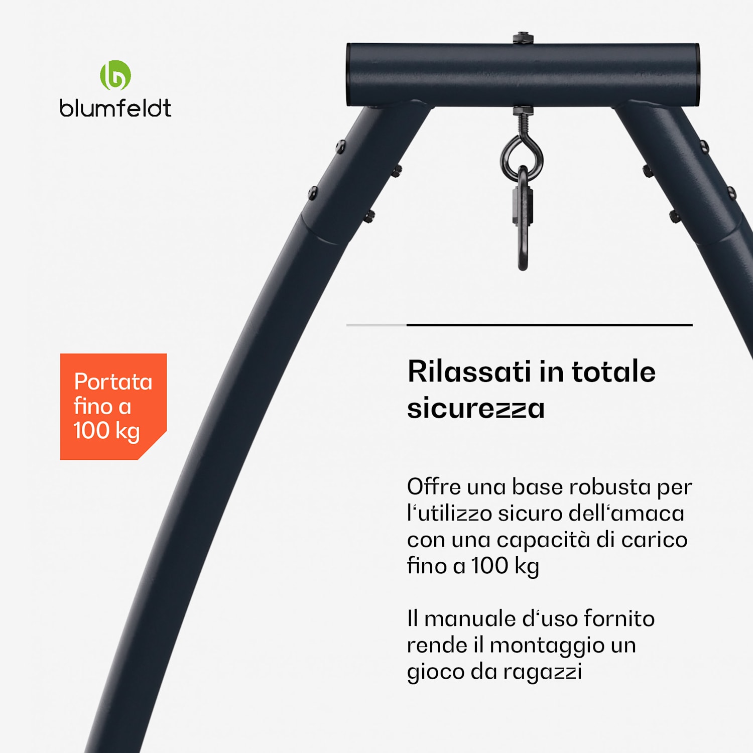 SwayStation Arch - Telaio per amaca | Antiruggine | Resistente alle intemperie | Interno/esterno | Fino a 100 Kg Arch