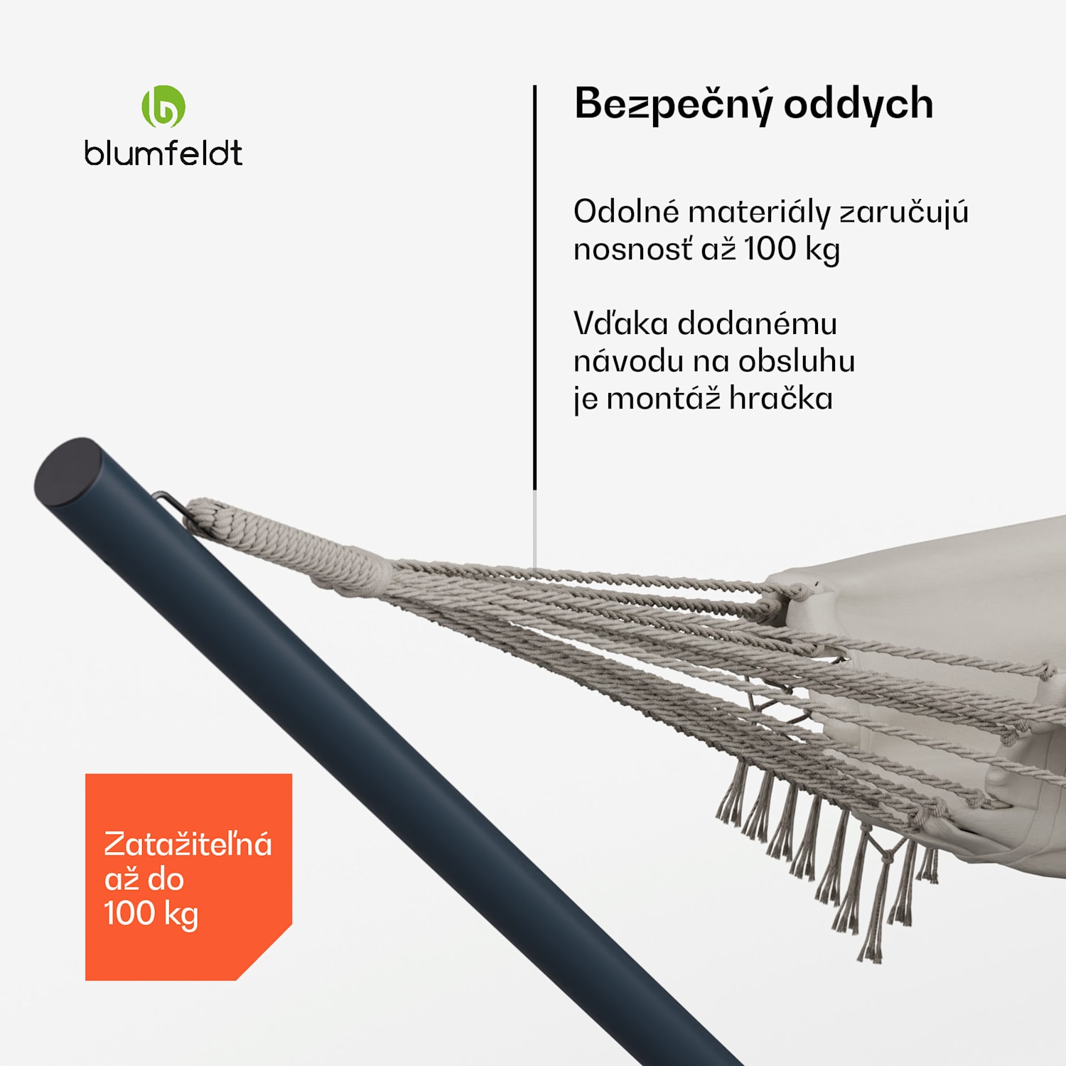 SwayStation Boho hojdacia sieť, 320 x 116 cm, odolná proti poveternostným vplyvom, odolná proti hrdzi 320 cm | Krémová