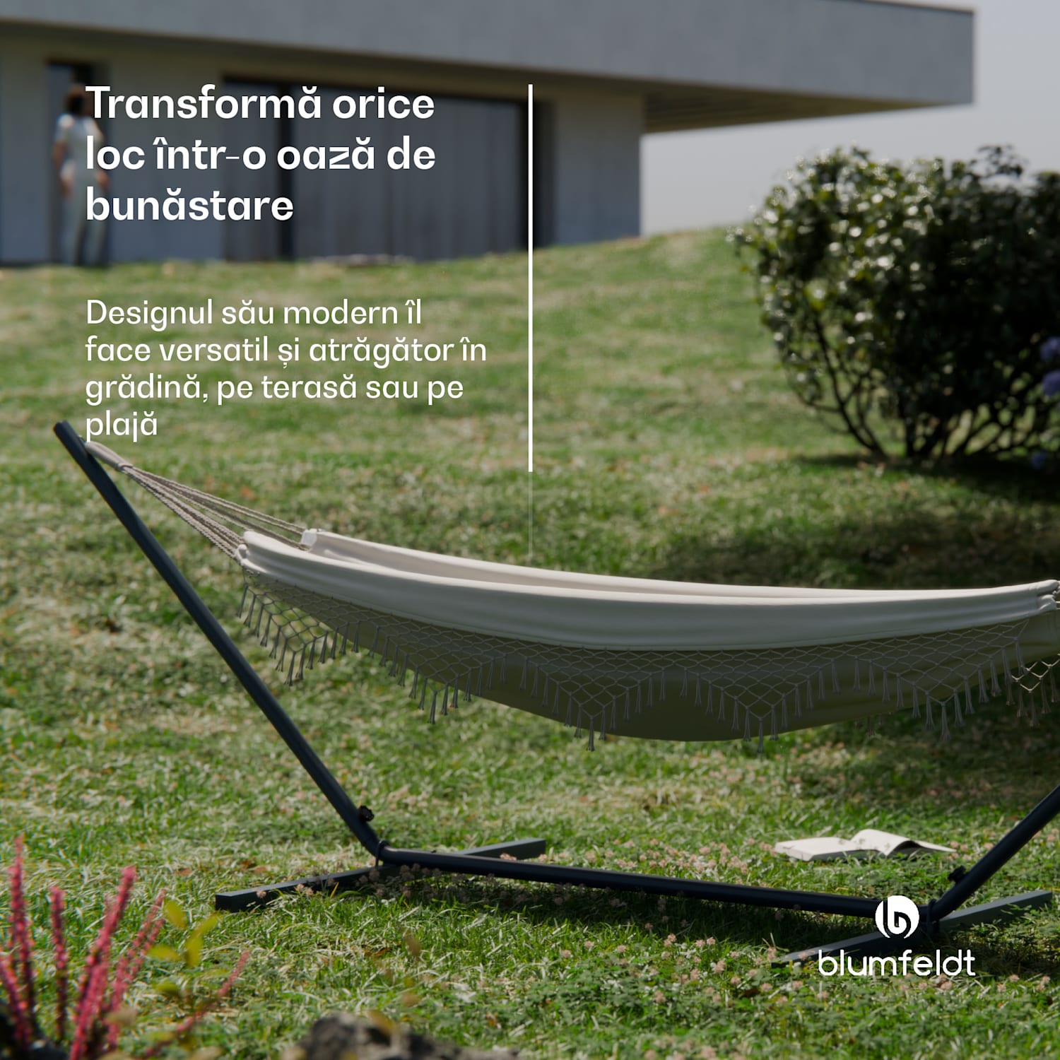 Hamac SwayStation Boho, 400 x 116 cm, rezistent la intemperii, rezistent la rugină 400 cm | Crem