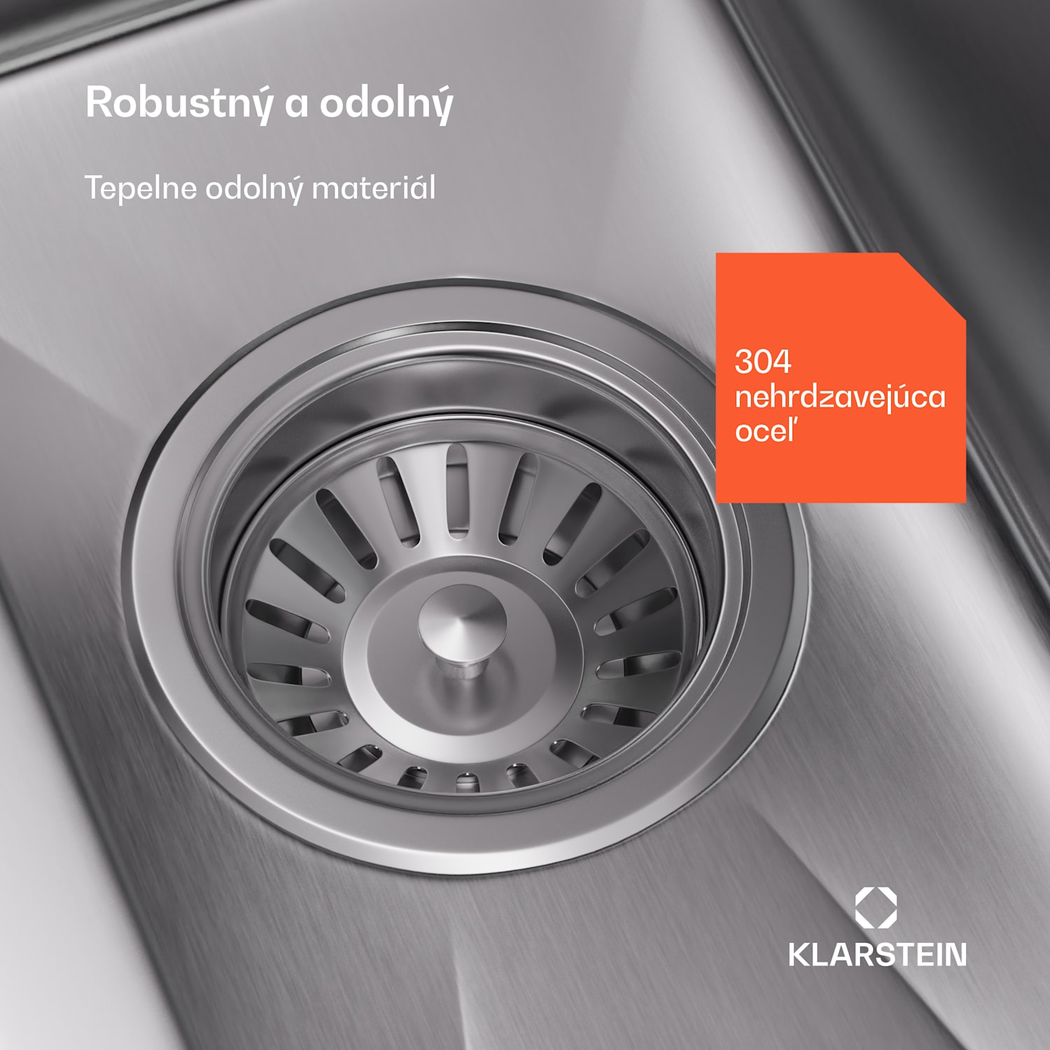 TitanSteel Kuchynský drez 45 x 23 cm (DxŠ) s povrchom odolný voči hrdzi, poškriabaniu a teplu 18 x 40 cm | Nehrdzavejúca oceľ