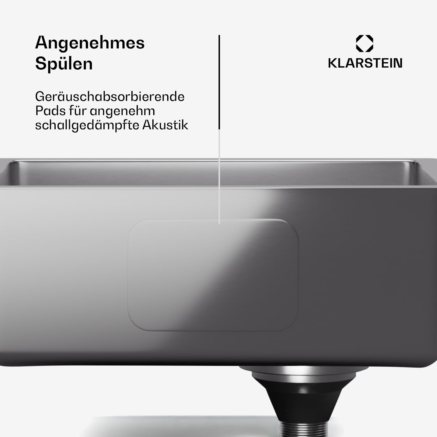 Évier de cuisine TitanSteel de 45 x 39 cm (Lxl) en acier inoxydable avec surface résistante aux rayures et à la chaleur 34 x 40 cm | Acier Inoxydable