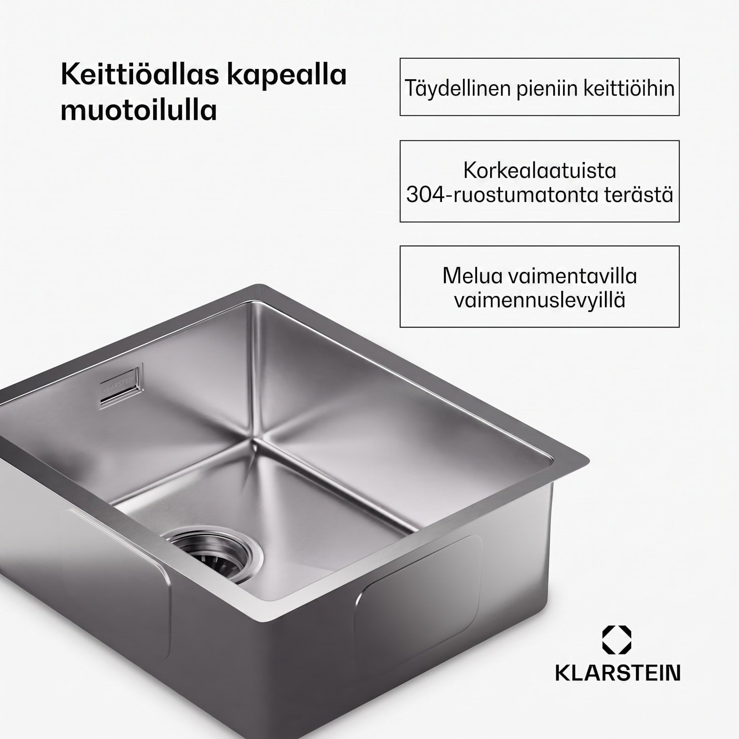 TitanSteel-tiskiallas, jonka mitat ovat 45 x 39 cm (pituus x leveys), ruostumaton naarmuuntumaton ja kuumuutta kestävä pinta 34 x 40 cm | Ruostumaton Teräs
