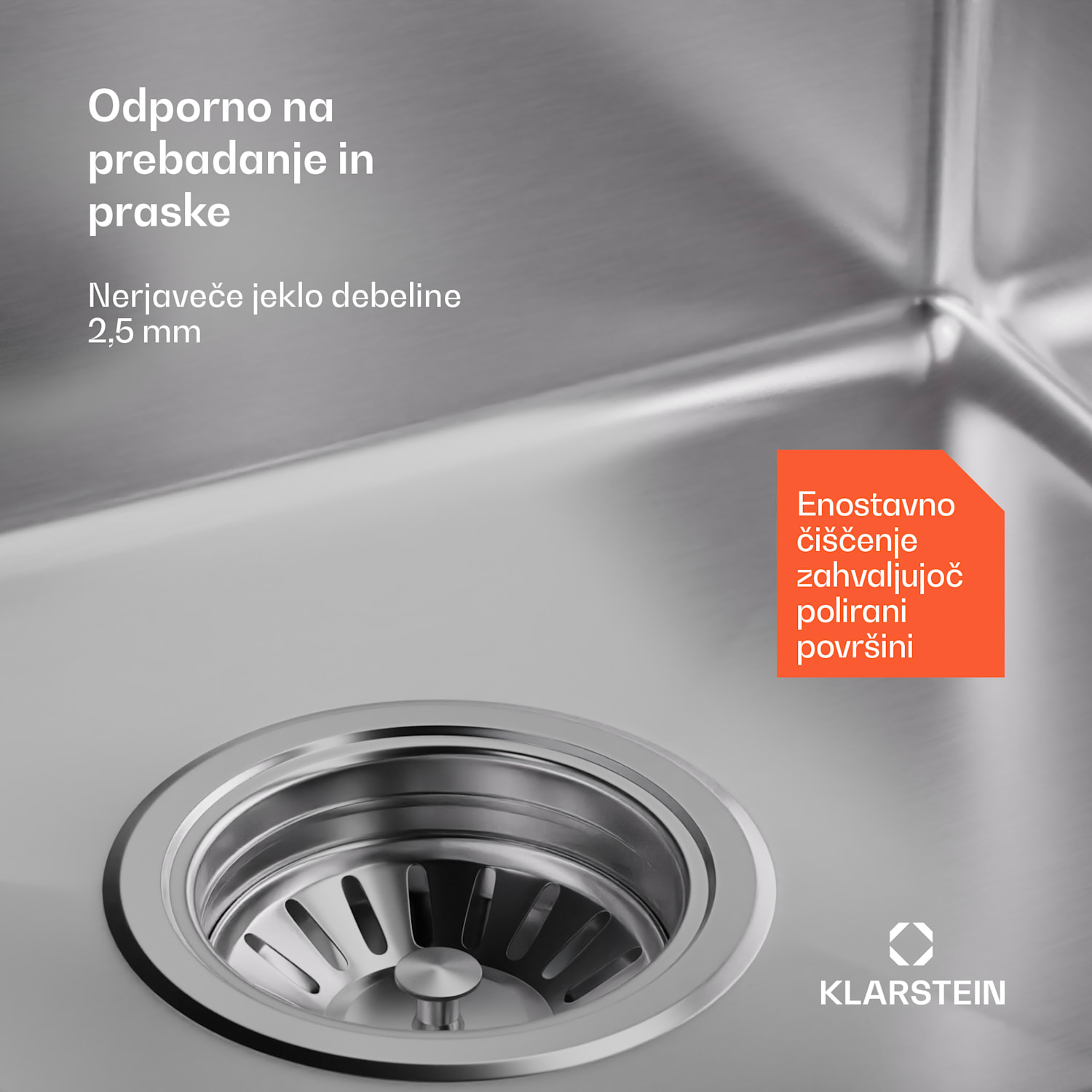 TitanSteel Kuhinjsko korito 45 x 39 cm (DxŠ) s površino, odporno proti rji, praskam in vročini 34 x 40 cm | Nerjaveče jeklo