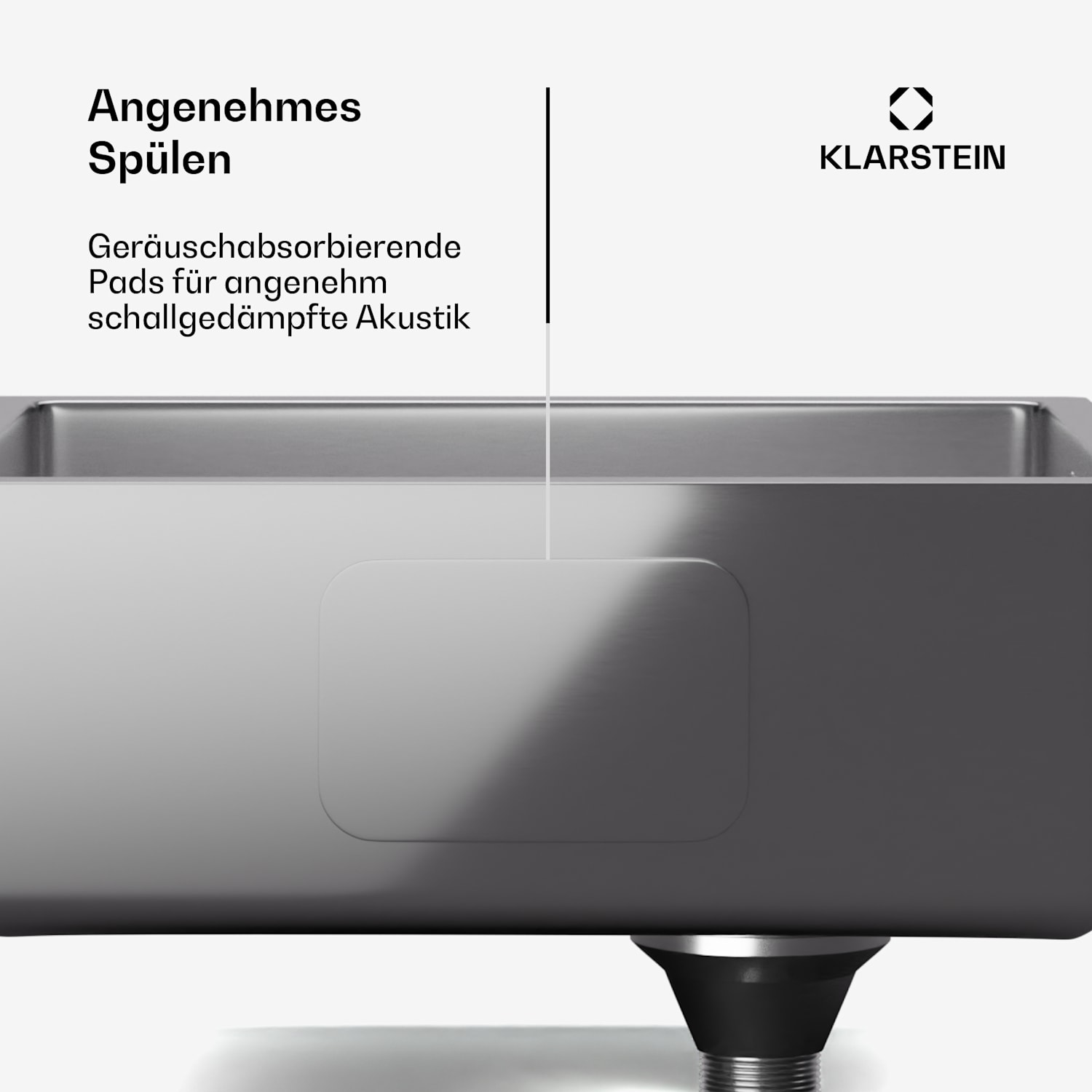 Évier de cuisine TitanSteel de 45 x 45 cm (Lxl) en acier inoxydable avec surface résistante aux rayures et à la chaleur 