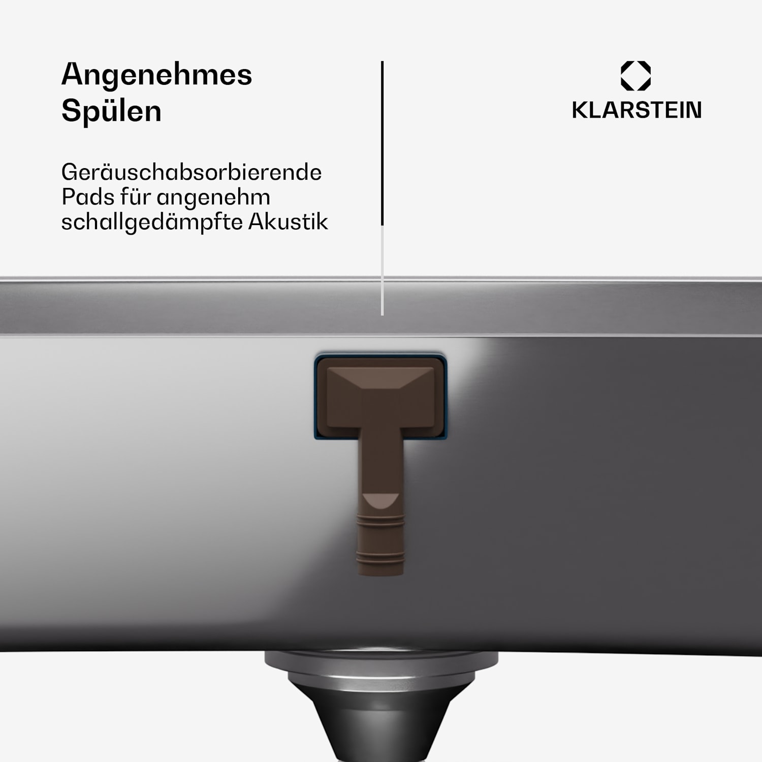 Évier de cuisine TitanSteel de 45 x 55 cm (Lxl) en acier inoxydable avec surface résistante aux rayures et à la chaleur 