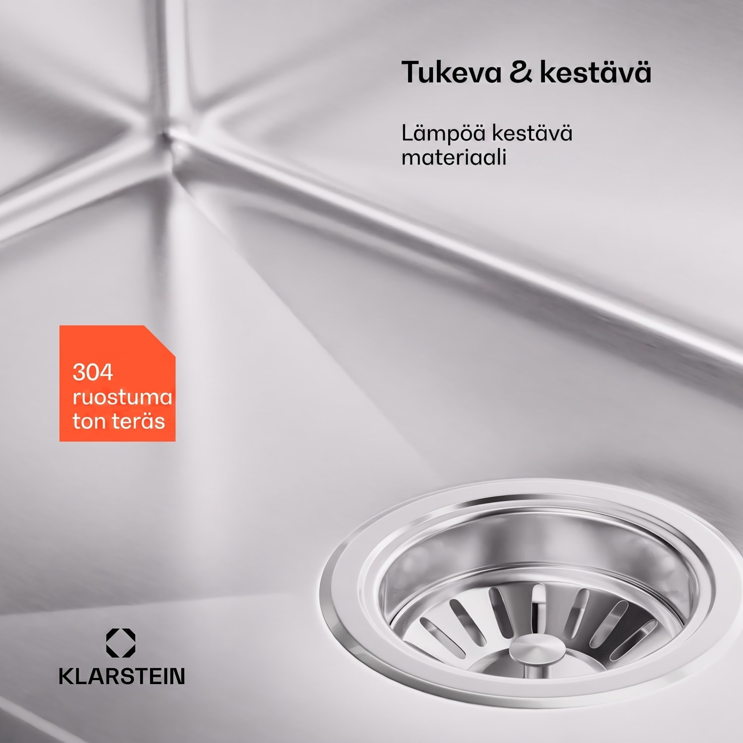 TitanSteel-tiskiallas, jonka mitat ovat 45 x 55 cm (pituus x leveys), valmistettu ruostumattomasta teräksestä, naarmuuntumaton ja kuumuutta kestävä pinta 50 x 40 cm | Ruostumaton Teräs
