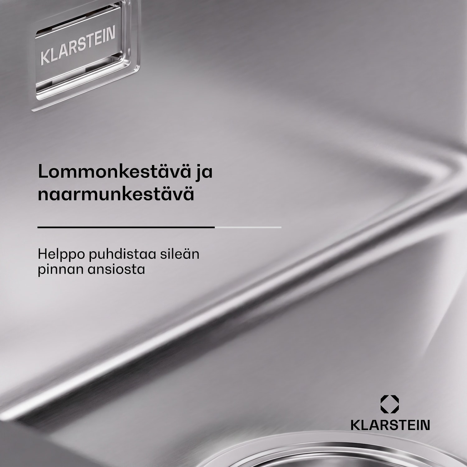 TitanSteel-tiskiallas, jonka mitat ovat 45 x 55 cm (pituus x leveys), valmistettu ruostumattomasta teräksestä, naarmuuntumaton ja kuumuutta kestävä pinta 50 x 40 cm | Ruostumaton Teräs