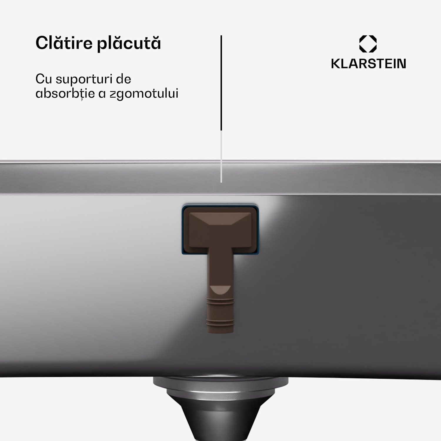 TitanSteel Chiuvetă de bucătărie 45 x 55 cm (LxÎ) cu suprafață rezistentă la rugină, zgârieturi și căldură.